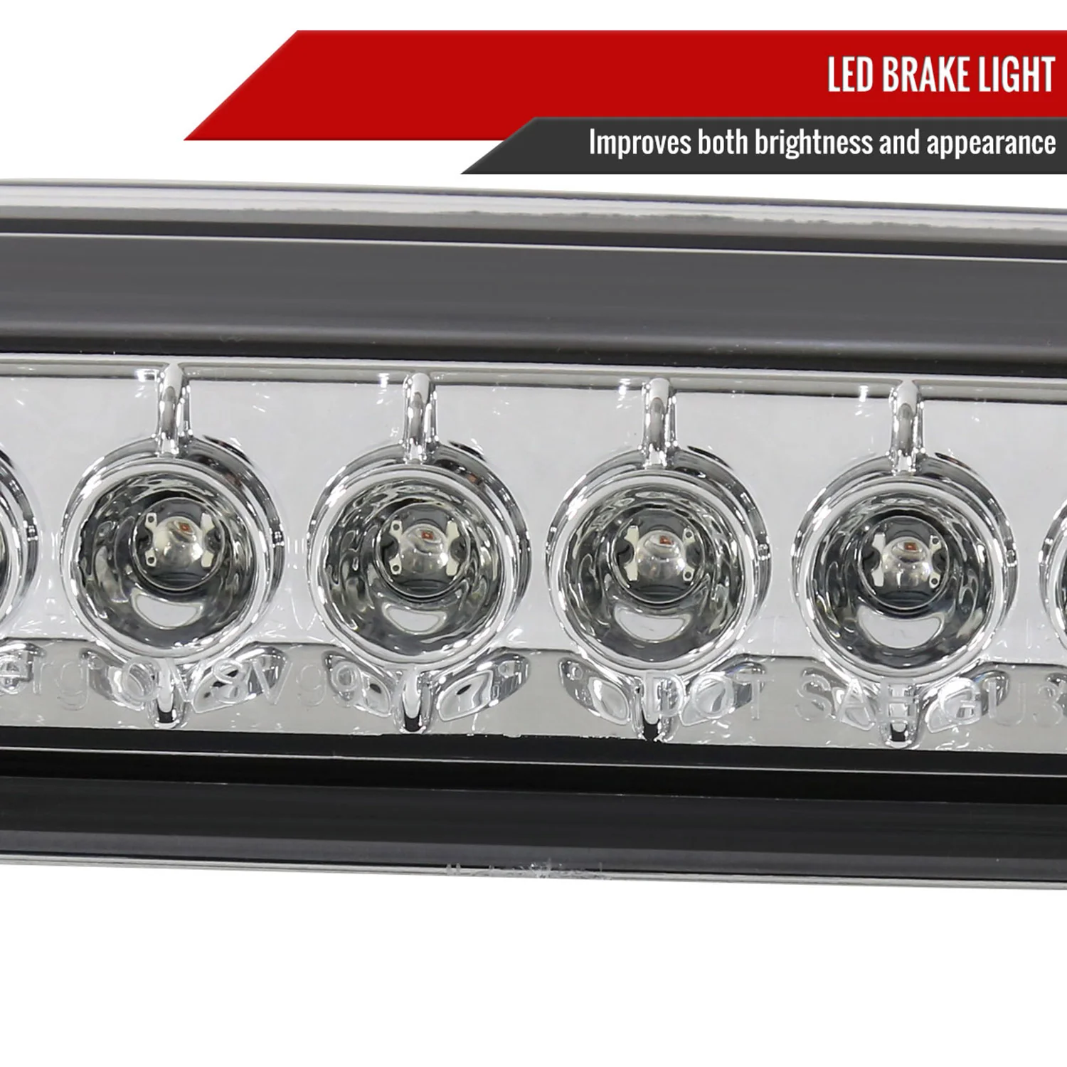 1999-2002 Chevy Silverado/1999-2006 GMC Sierra LED 3rd Brake Light - RS Chrome - Image 4
