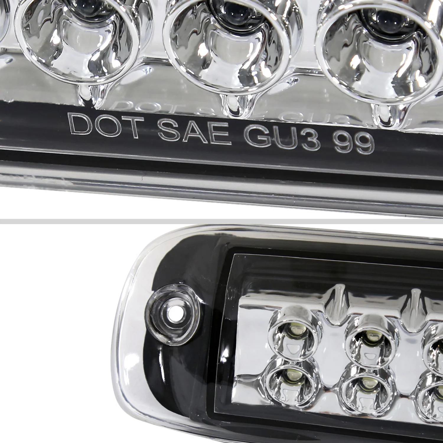1999-2002 Chevy Silverado/1999-2006 GMC Sierra LED 3rd Brake Light - RS Chrome - Image 6
