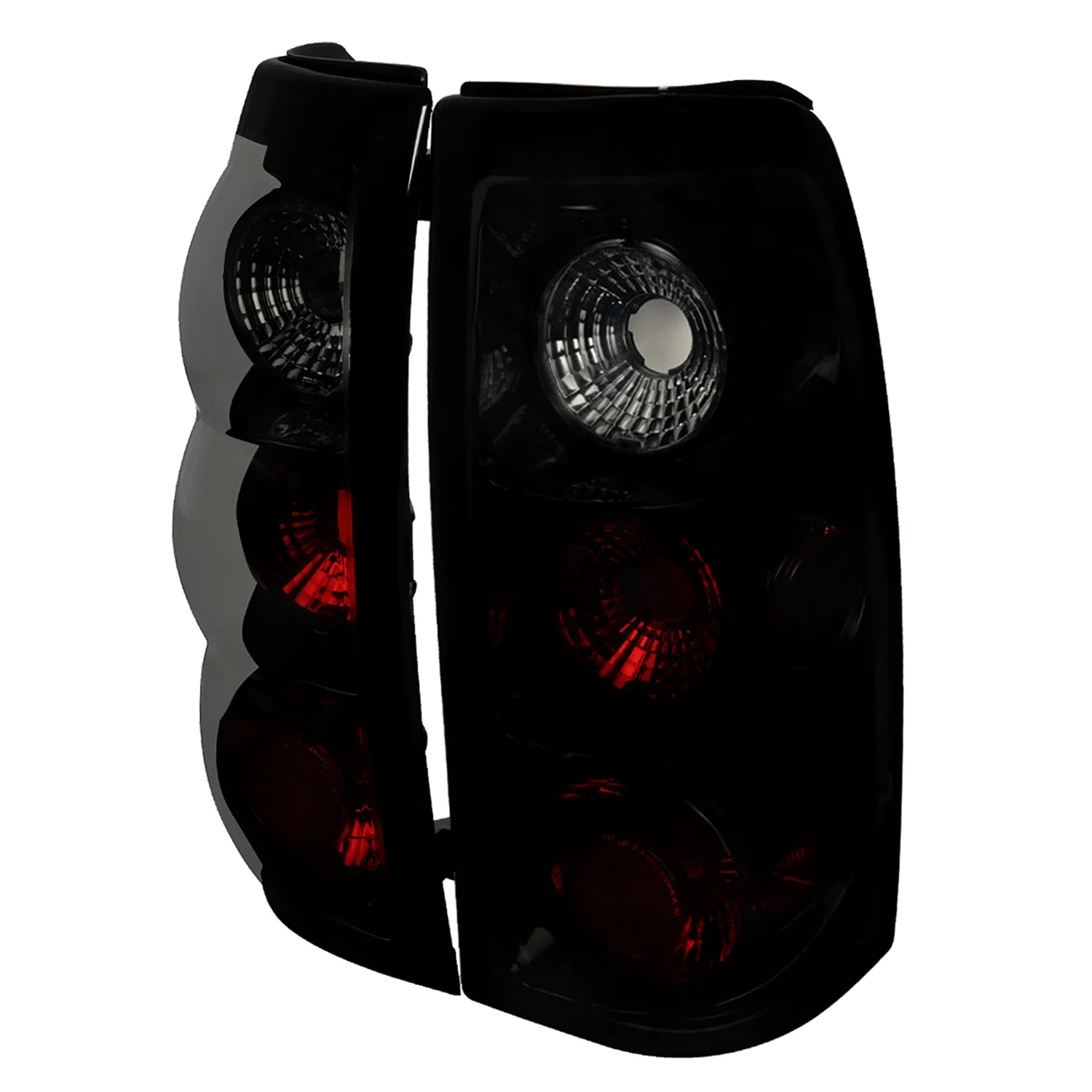 1999-2002 Chevy Silverado/ 1999-2006 GMC Sierra Tail Lights Glossy Black/Smoke