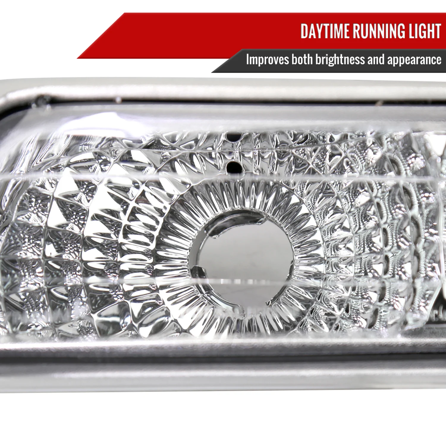 1999-2002 Chevy Silverado/ 2000-2006 Tahoe Suburban Bumper Lights Chrome/Clear - Image 4