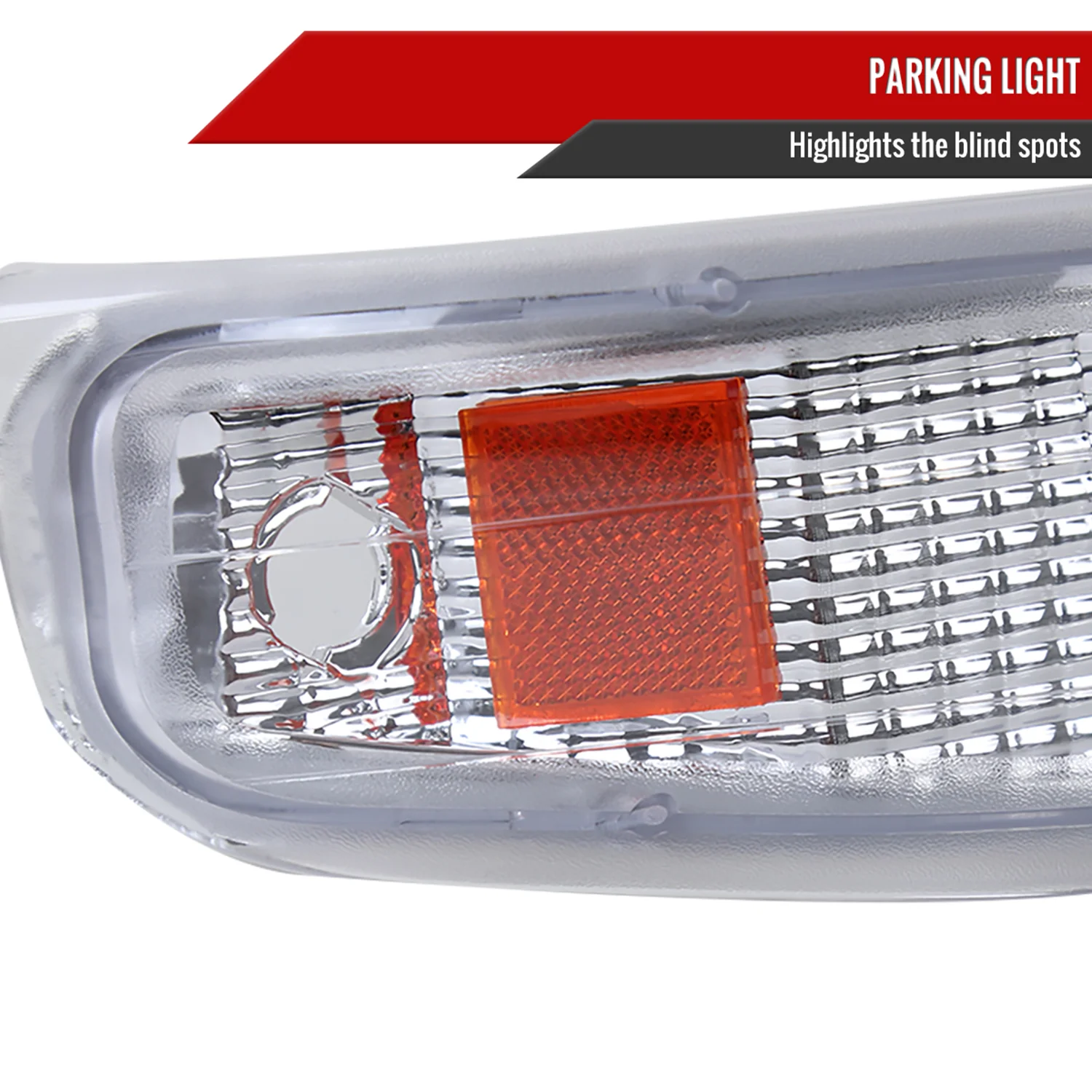 1999-2002 Chevy Silverado/ 2000-2006 Tahoe Suburban Bumper Lights Chrome/Clear - Image 5