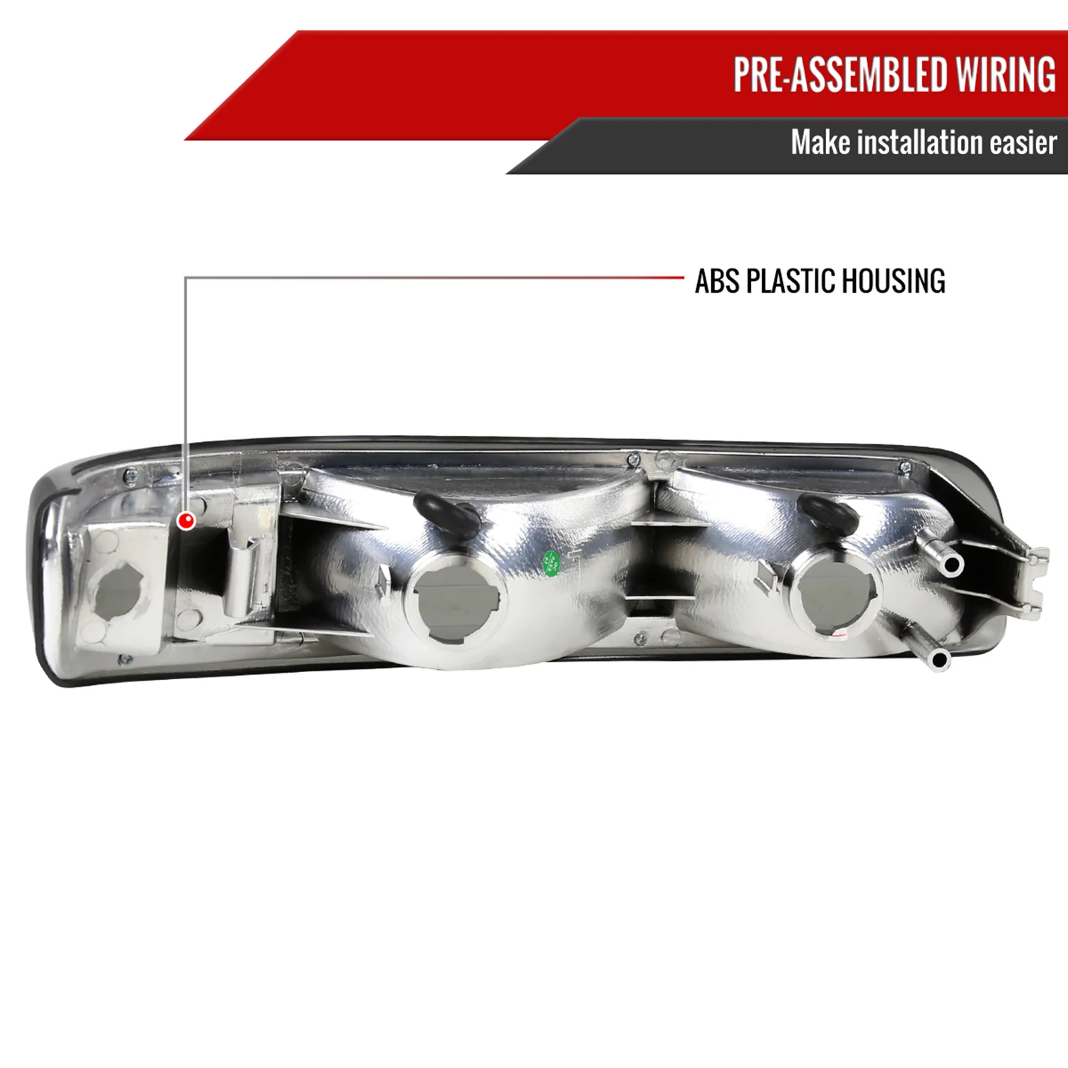 1999-2002 Chevy Silverado/ 2000-2006 Tahoe Suburgan Bumper Lights Chrome/Smoke - Image 6