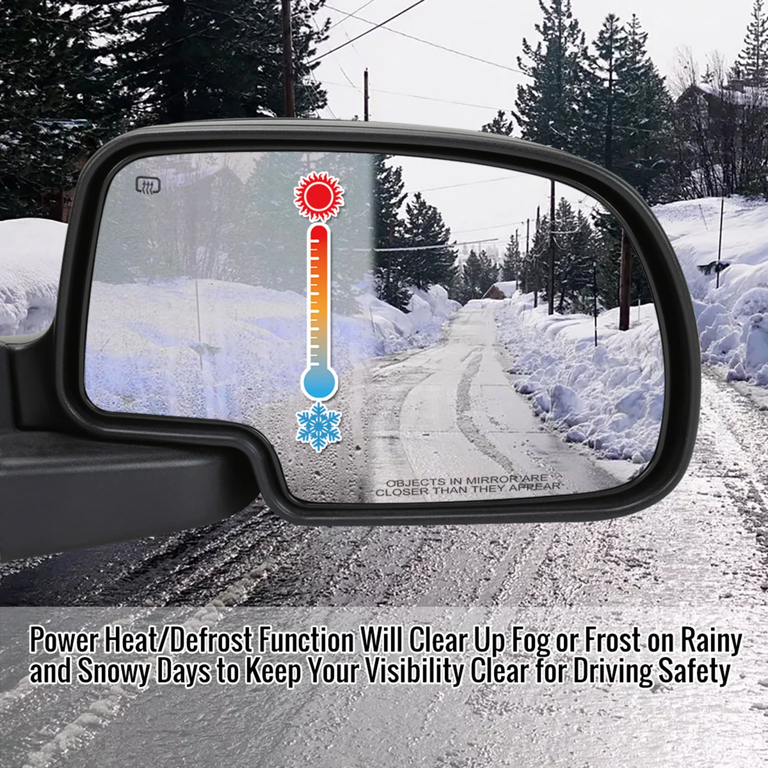 1999-2002 Chevy Silverado/Suburban/Sierra Heated Side Mirror Black Passenger - Image 9