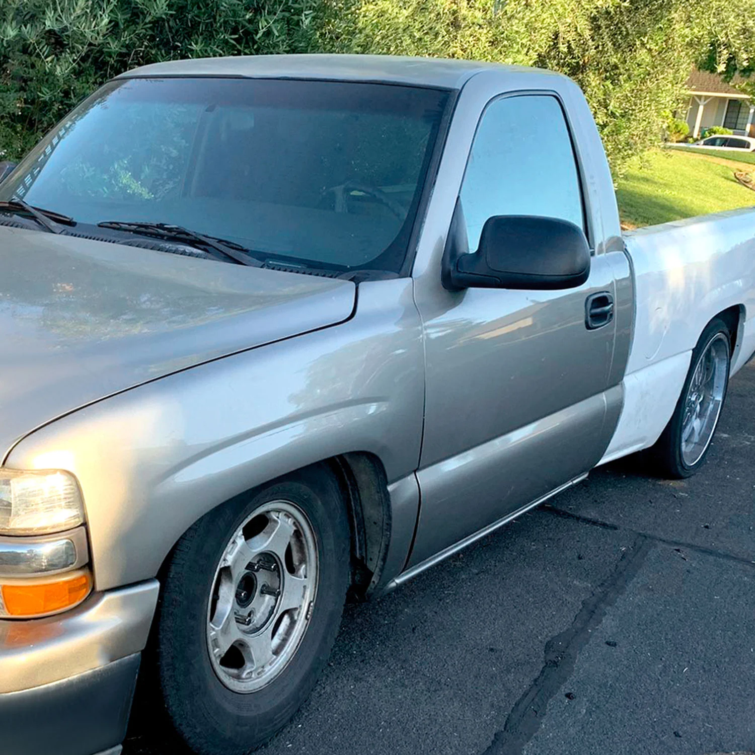 1999-2002 Chevy Silverado/Suburban/Yukon Manually Matt Black Side Mirrors - Image 9
