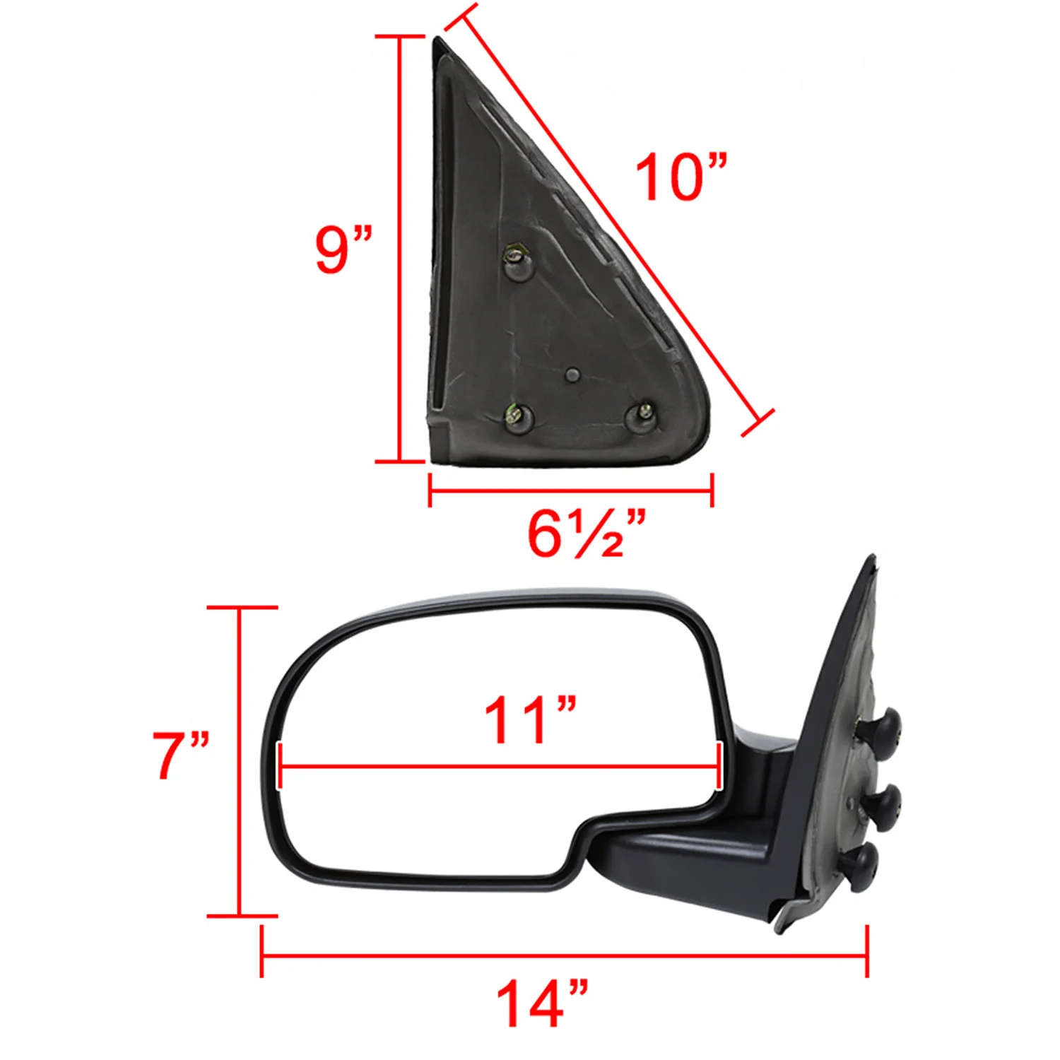 1999-2002 Chevy Silverado/Tahoe/Sierra/Yukon Black Side Mirror Driver Side - Image 8