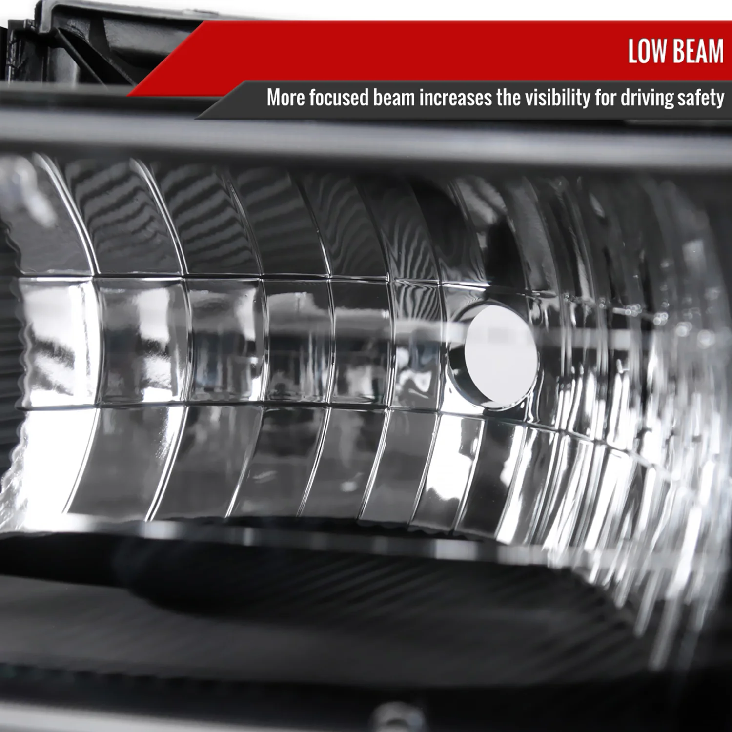 1999-2002 Chevy Silverado/ Tahoe/Suburban Factory Headlights Bumper Black - Image 3