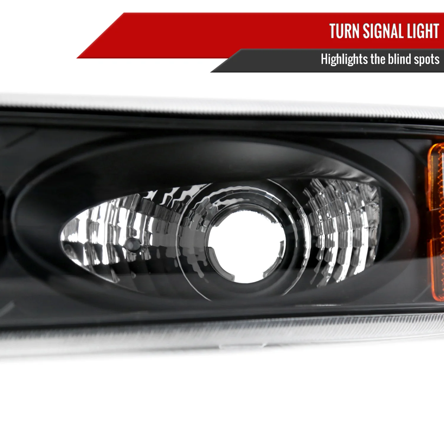 1999-2002 Chevy Silverado/ Tahoe/Suburban Factory Headlights Bumper Black - Image 5