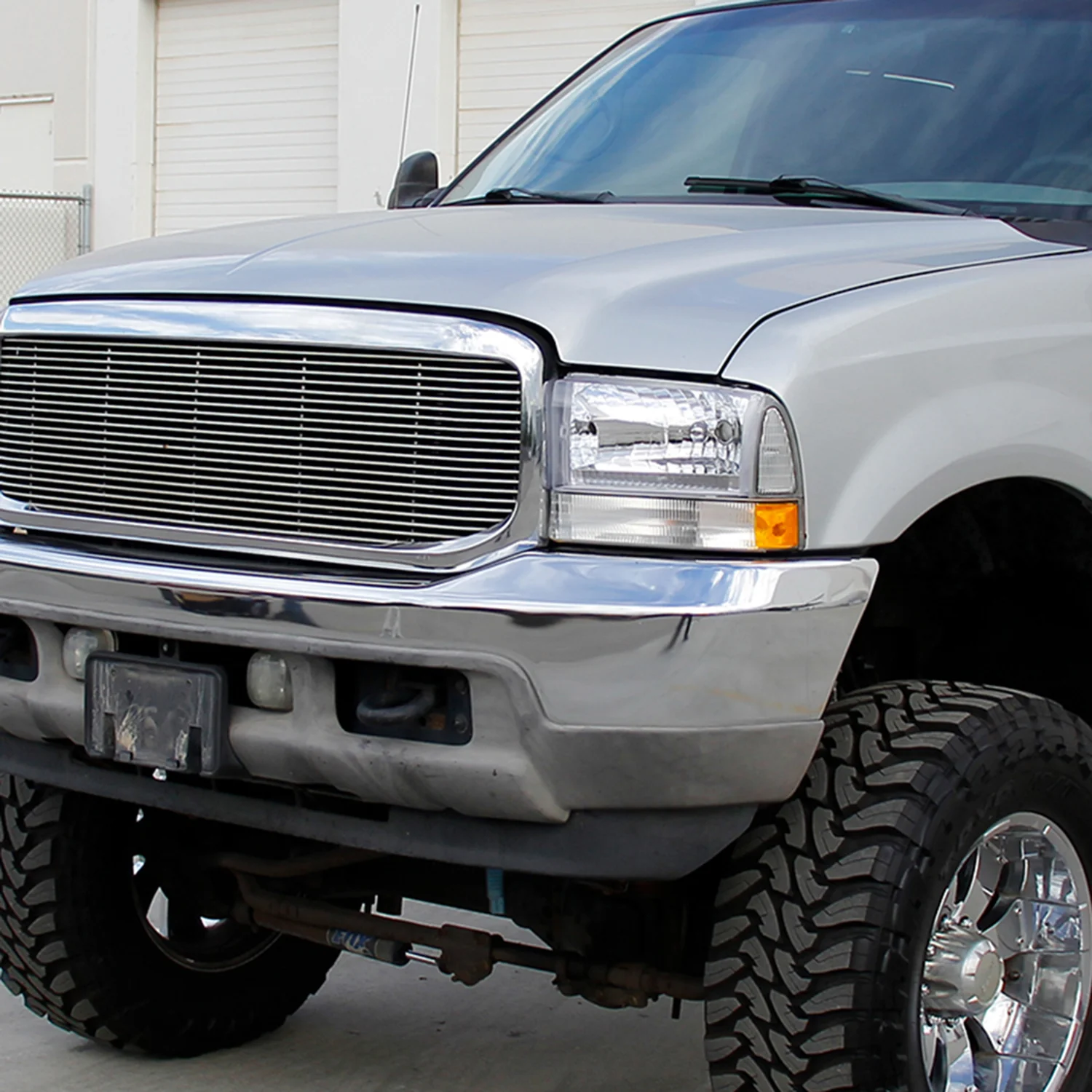 1999-2004 Ford F-250/350/450/550/Excursion Factory Headlights Chrome/Clear - Image 10
