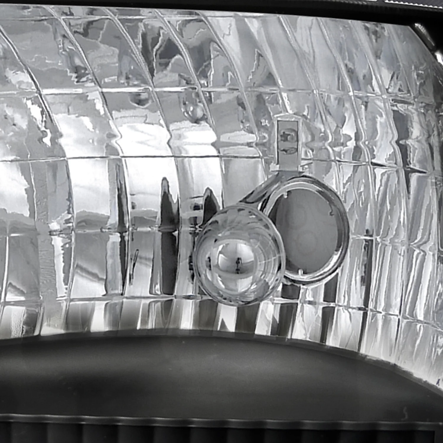 1999-2004 Ford F-250/350/450/550/Excursion Factory Headlights Matt Black - Image 2