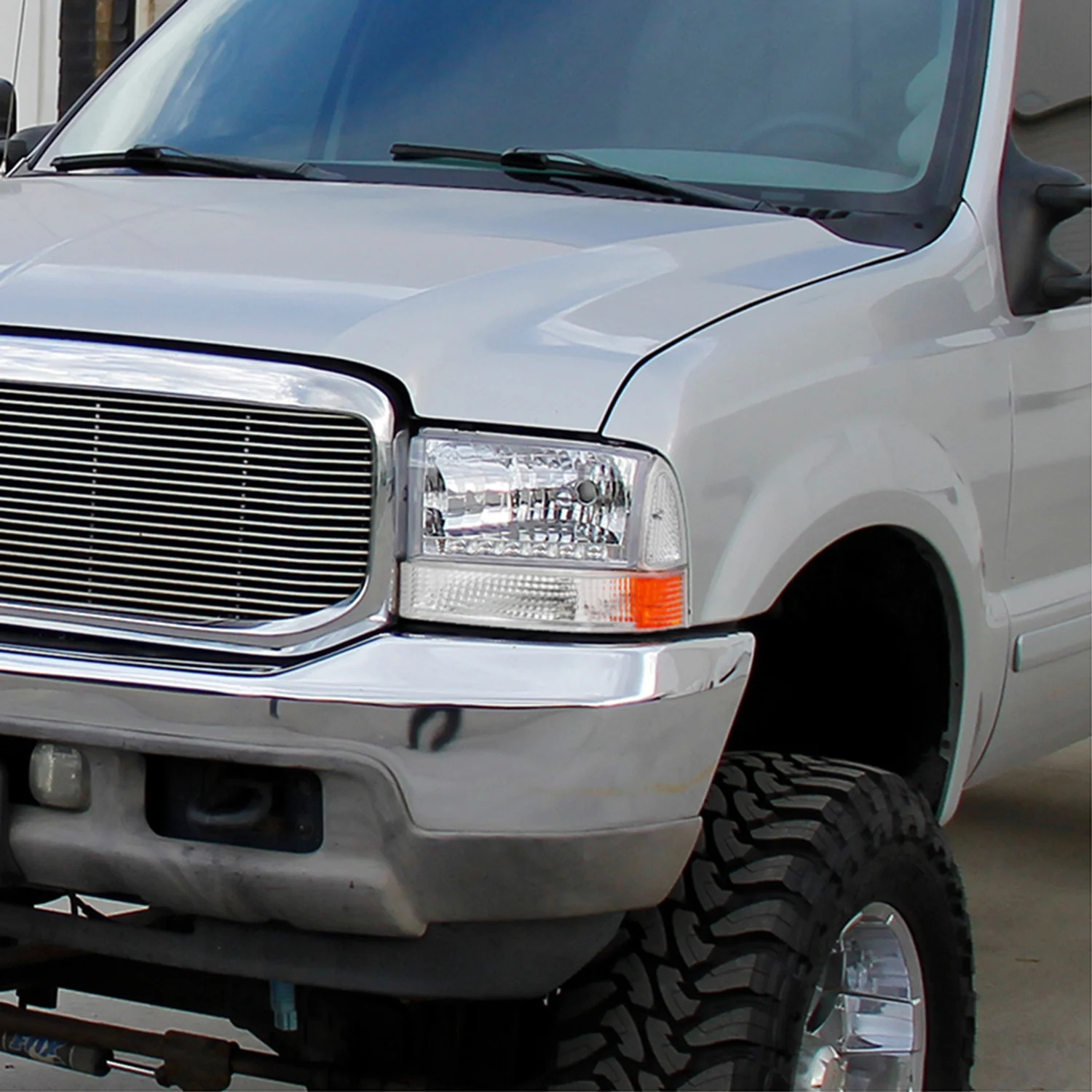 1999-2004 Ford F-250/F-350/F-450/F-550/Excursion Corner Lights Chrome/Clear - Image 10