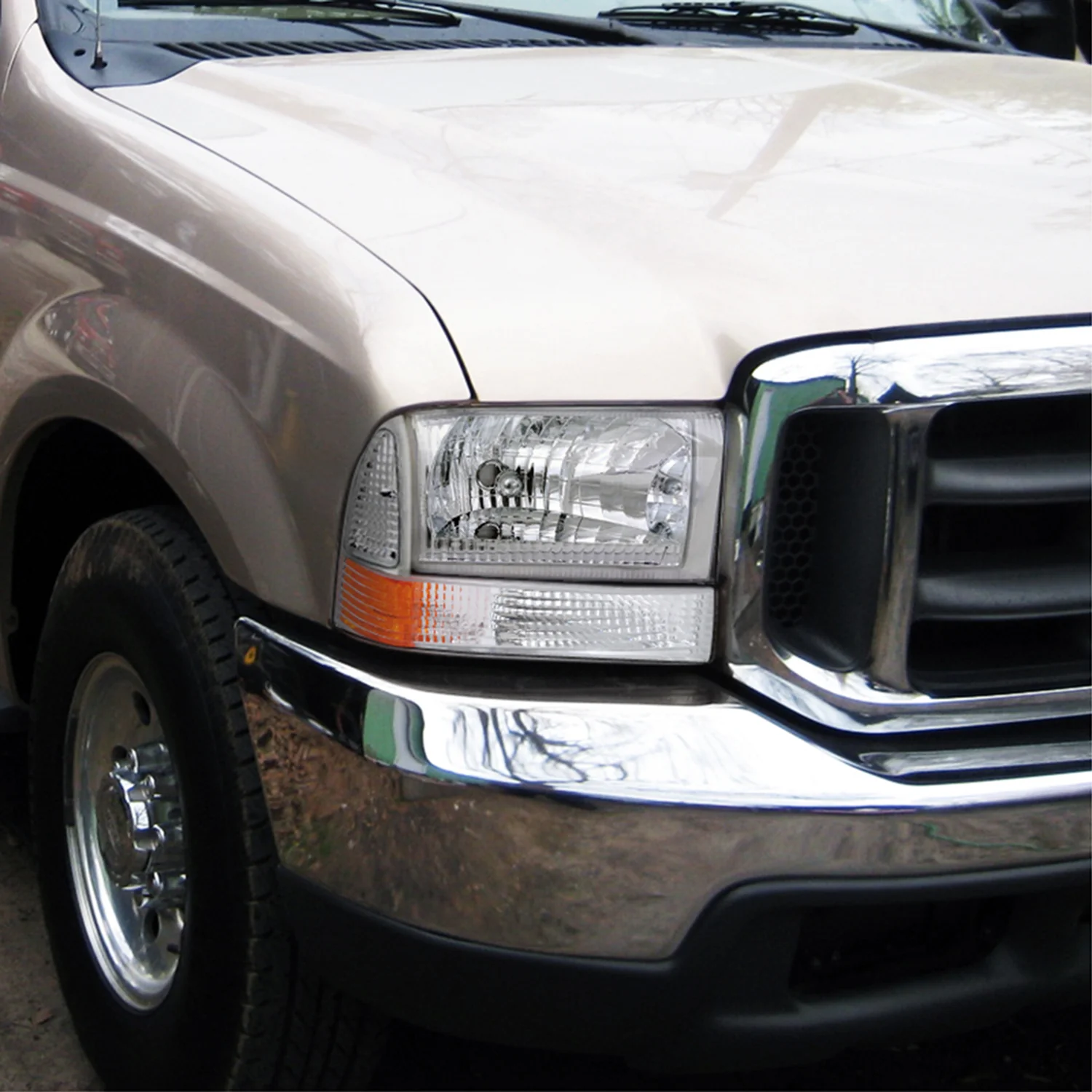1999-2004 Ford F-250/F-350/F-450/F-550/Excursion Corner Lights Chrome/Clear - Image 7