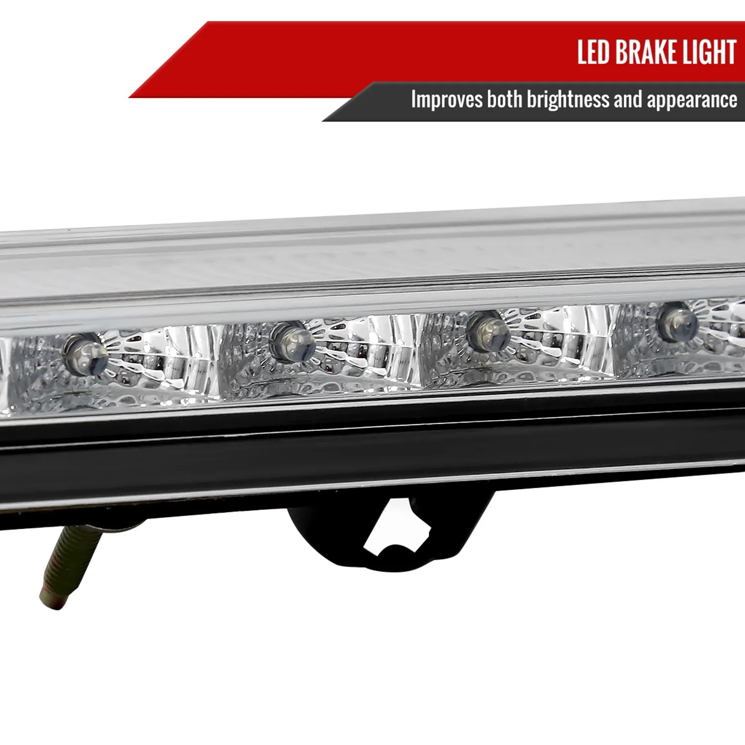 1999-2004 Ford Mustang LED 3rd Brake Light Chrome Housing/Clear Lens - Image 4