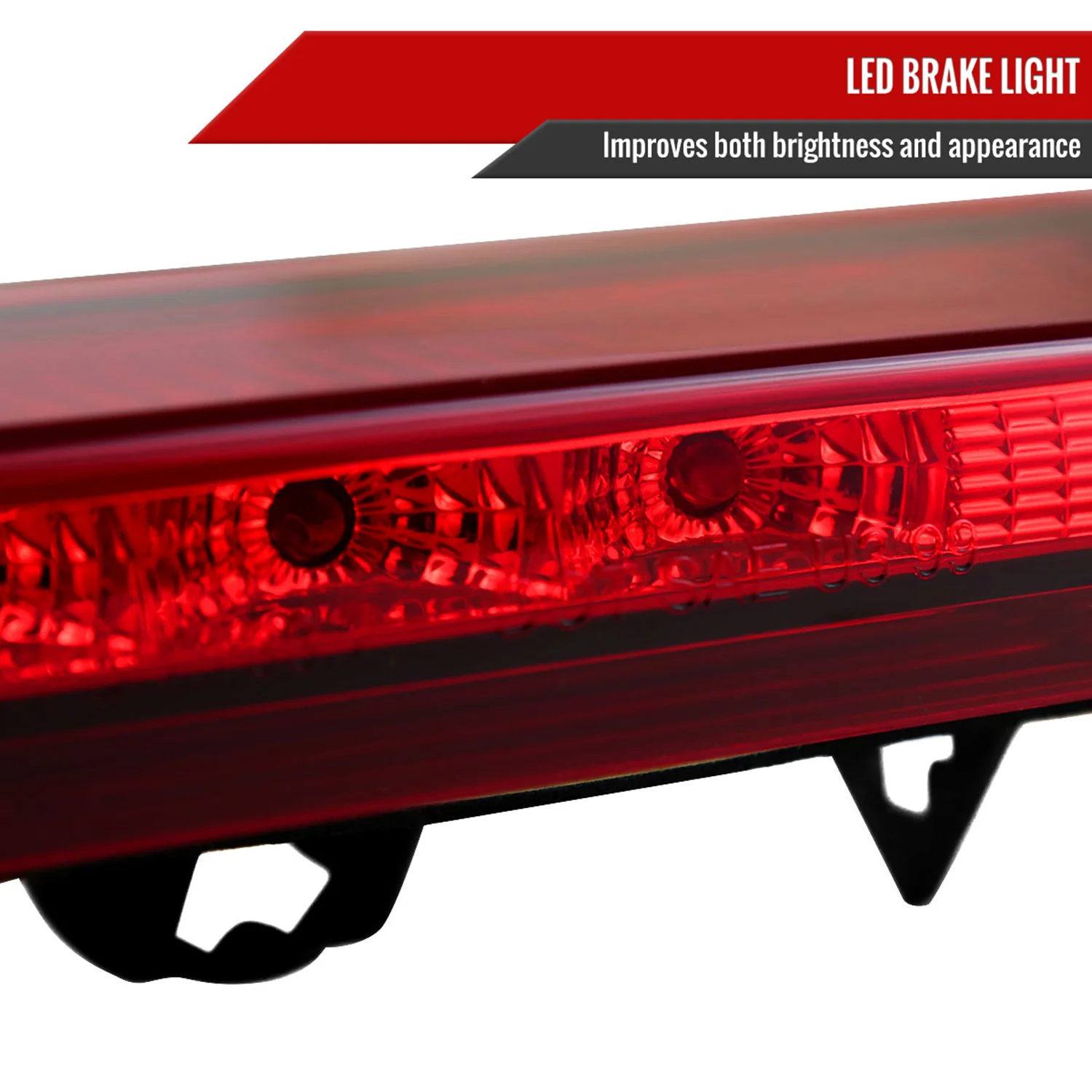 1999-2004 Ford Mustang LED 3rd Brake Light Chrome Housing/Red Lens - Image 4