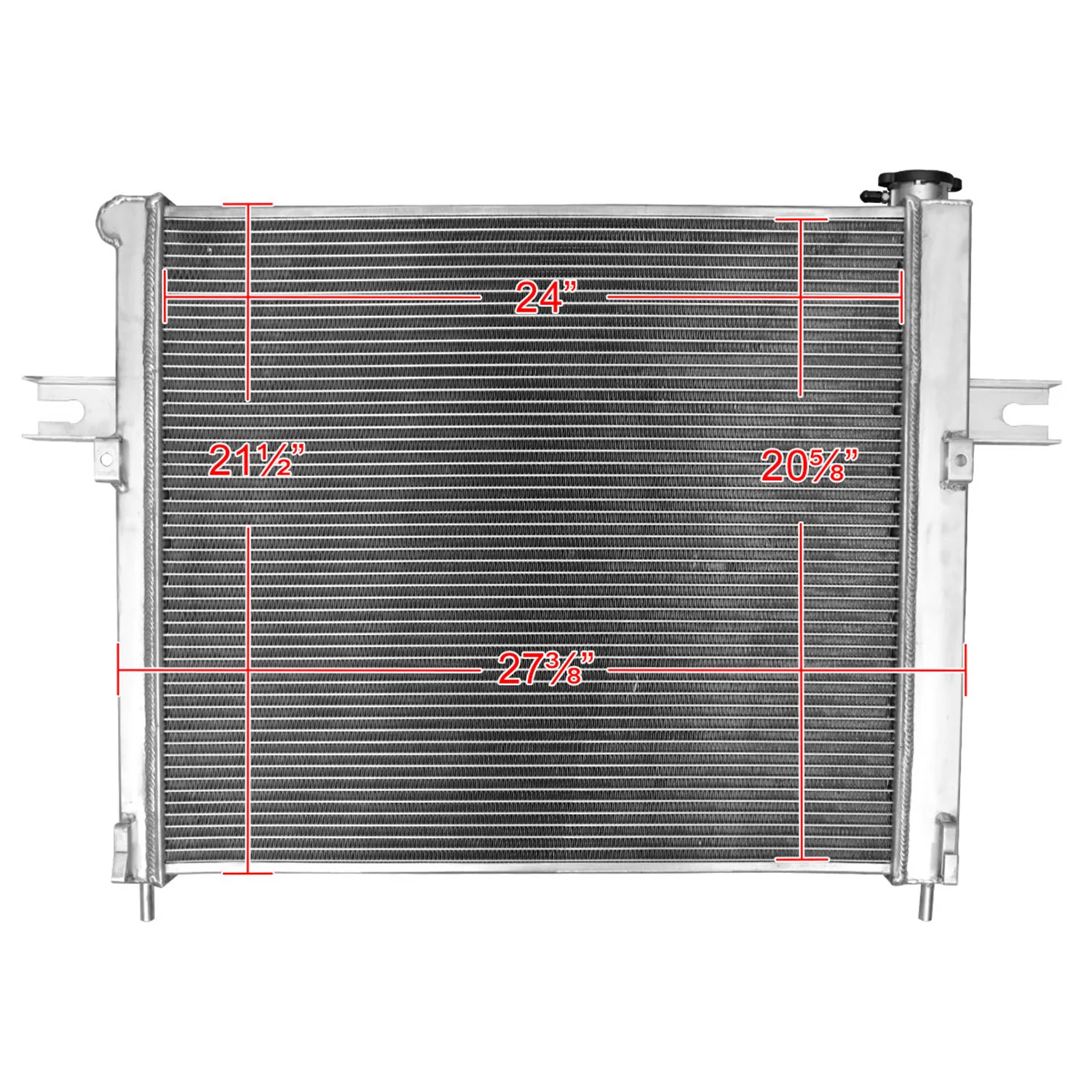 1999-2004 Jeep Grand Cherokee 4.0L L6 2-Row Aluminum Performance Radiator - Image 3