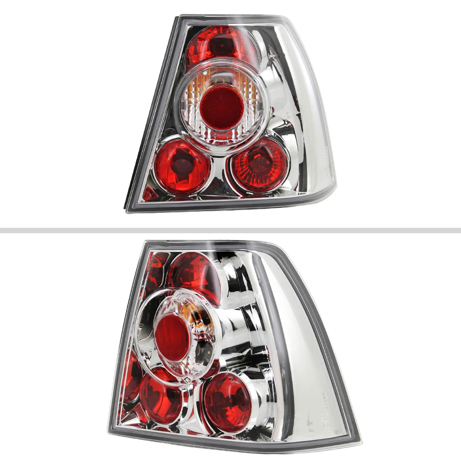 1999-2005 VW Jetta/Bora Mk4 Sedan Tail Lights Chrome/Clear Lens - Image 2