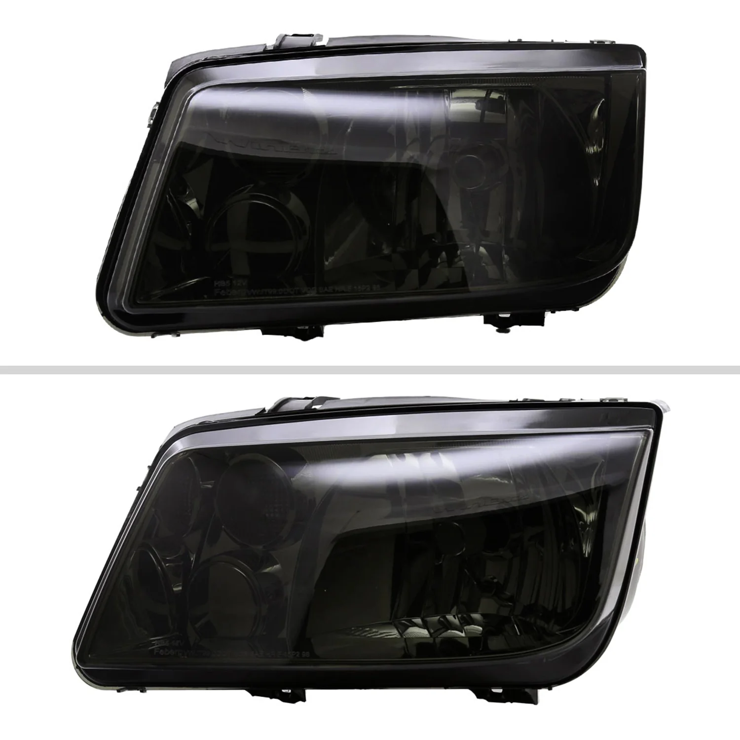 1999-2005 VW Jetta/Bora Mk4 V3 Factory Style Headlights Chrome/Smoke Lens - Image 2