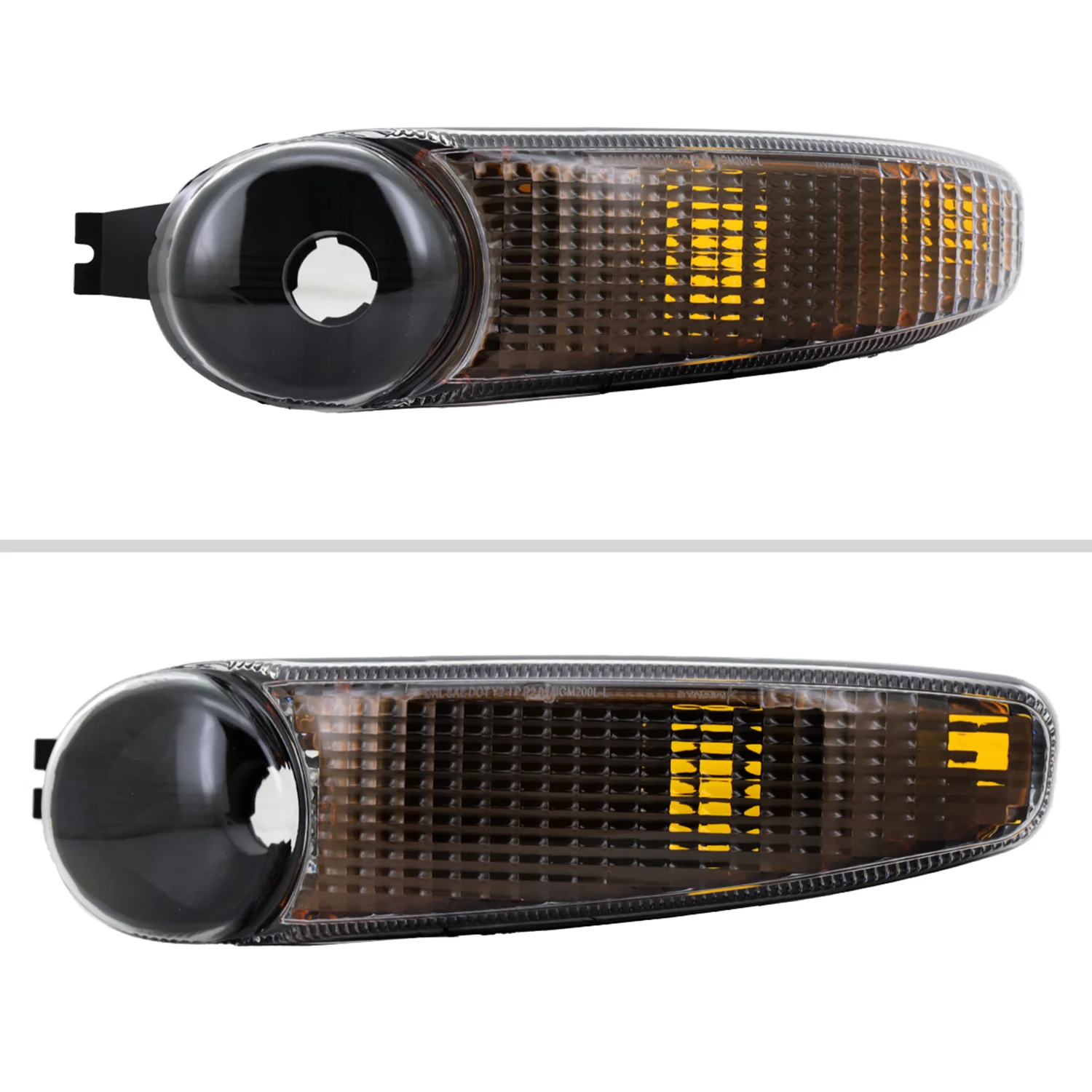 1999-2006 GMC Sierra /00-2006 Yukon XL Denali Signal Bumper Lights Matt Black - Image 2