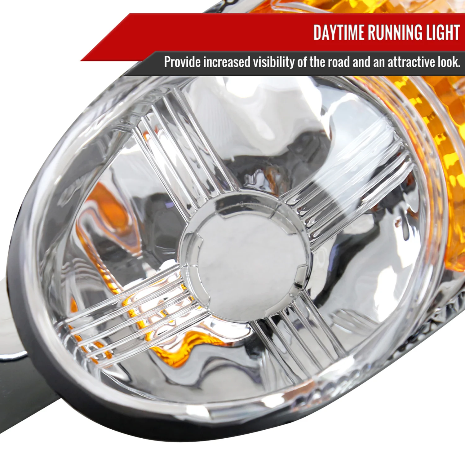 1999-2006 GMC Sierra/ 00-2006 Yukon XL Denali Turn Signal Bumper Lights Chrome - Image 3