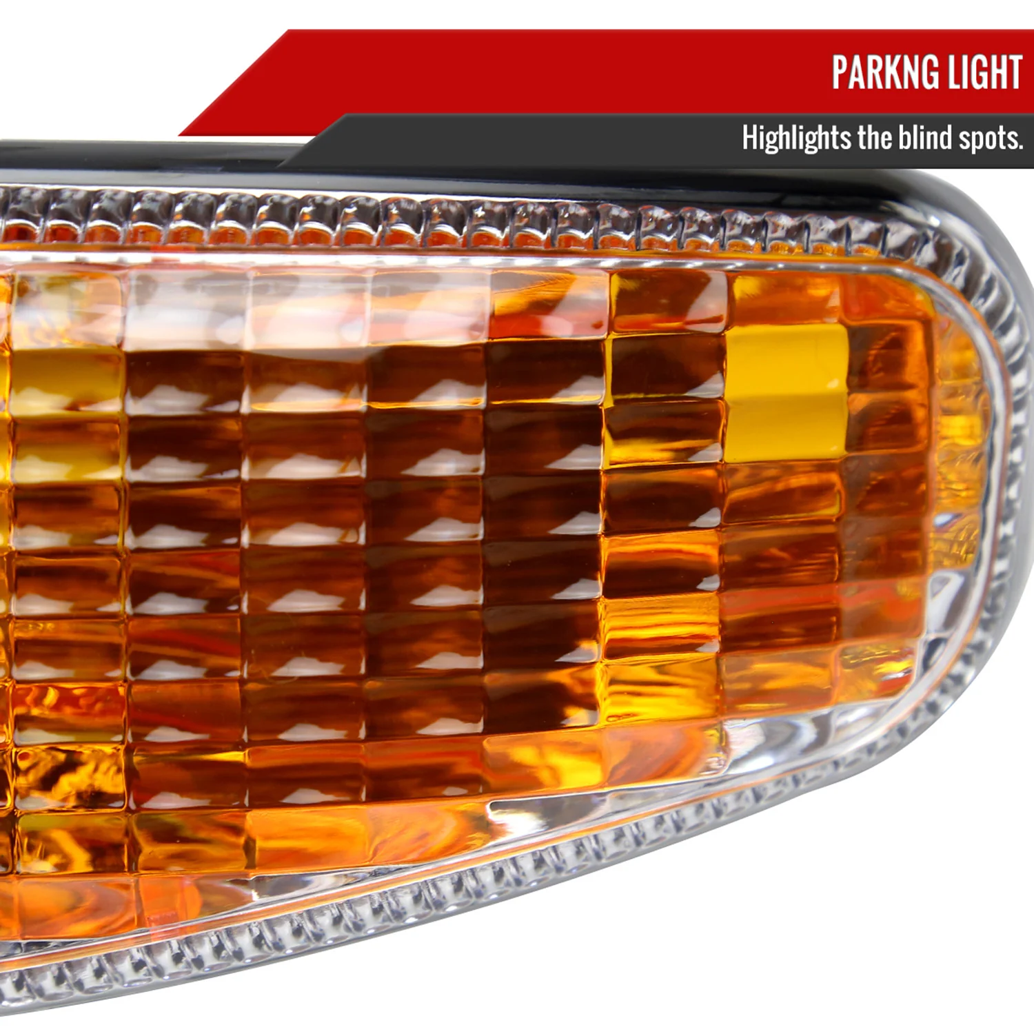 1999-2006 GMC Sierra/ 00-2006 Yukon XL Denali Turn Signal Bumper Lights Chrome - Image 5