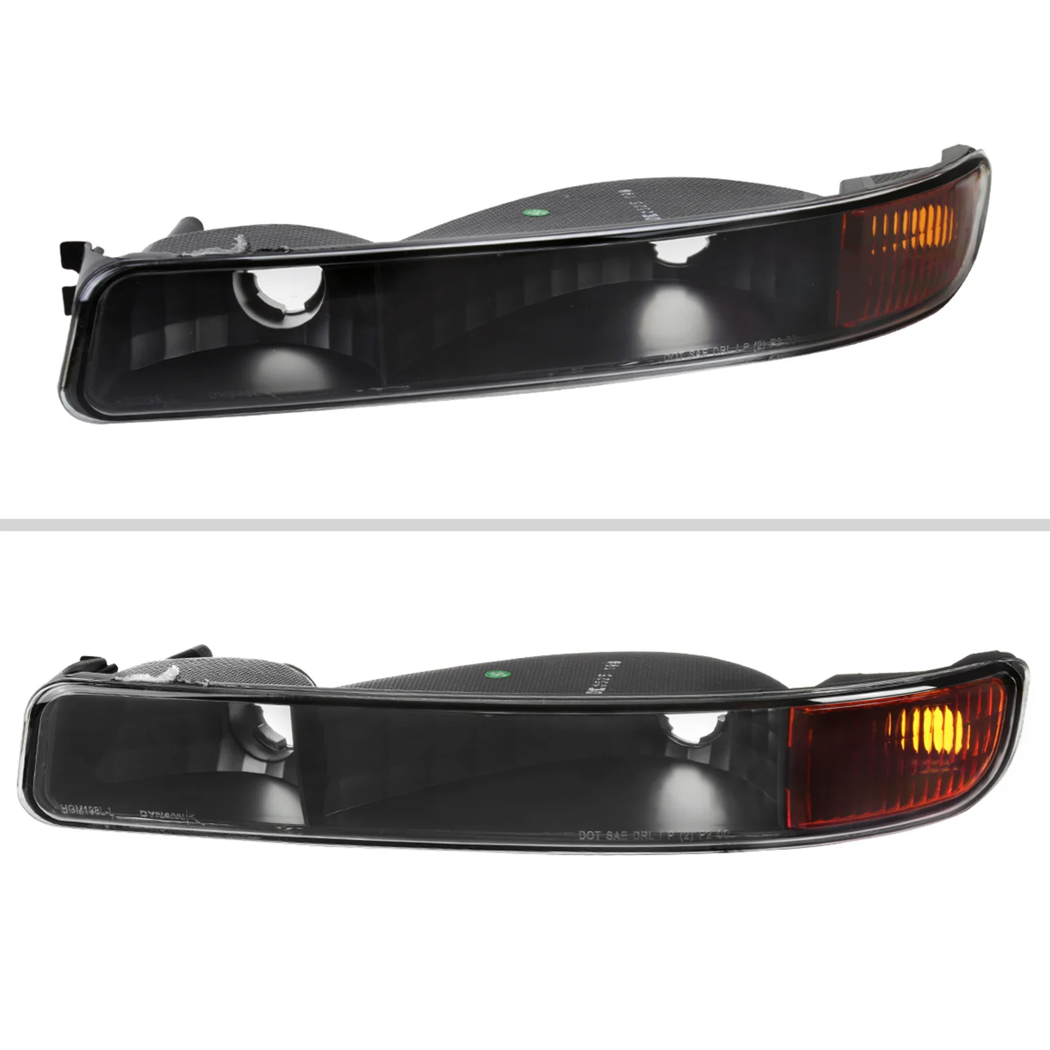 1999-2006 GMC Sierra/ 2000-2006 Yukon/XL Factory Bumper Lights Matt Black - Image 2