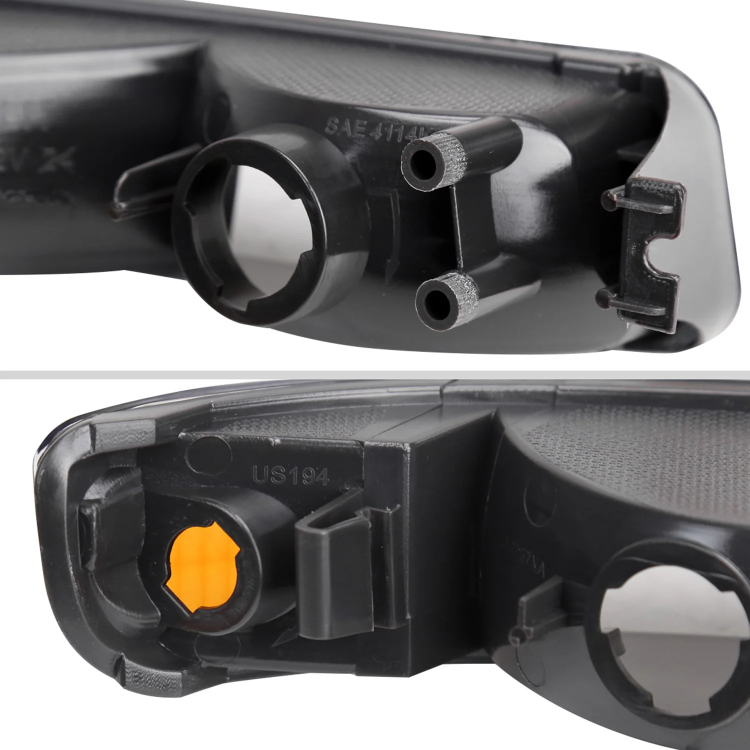 1999-2006 GMC Sierra/ 2000-2006 Yukon/XL Factory Bumper Lights Matt Black - Image 6