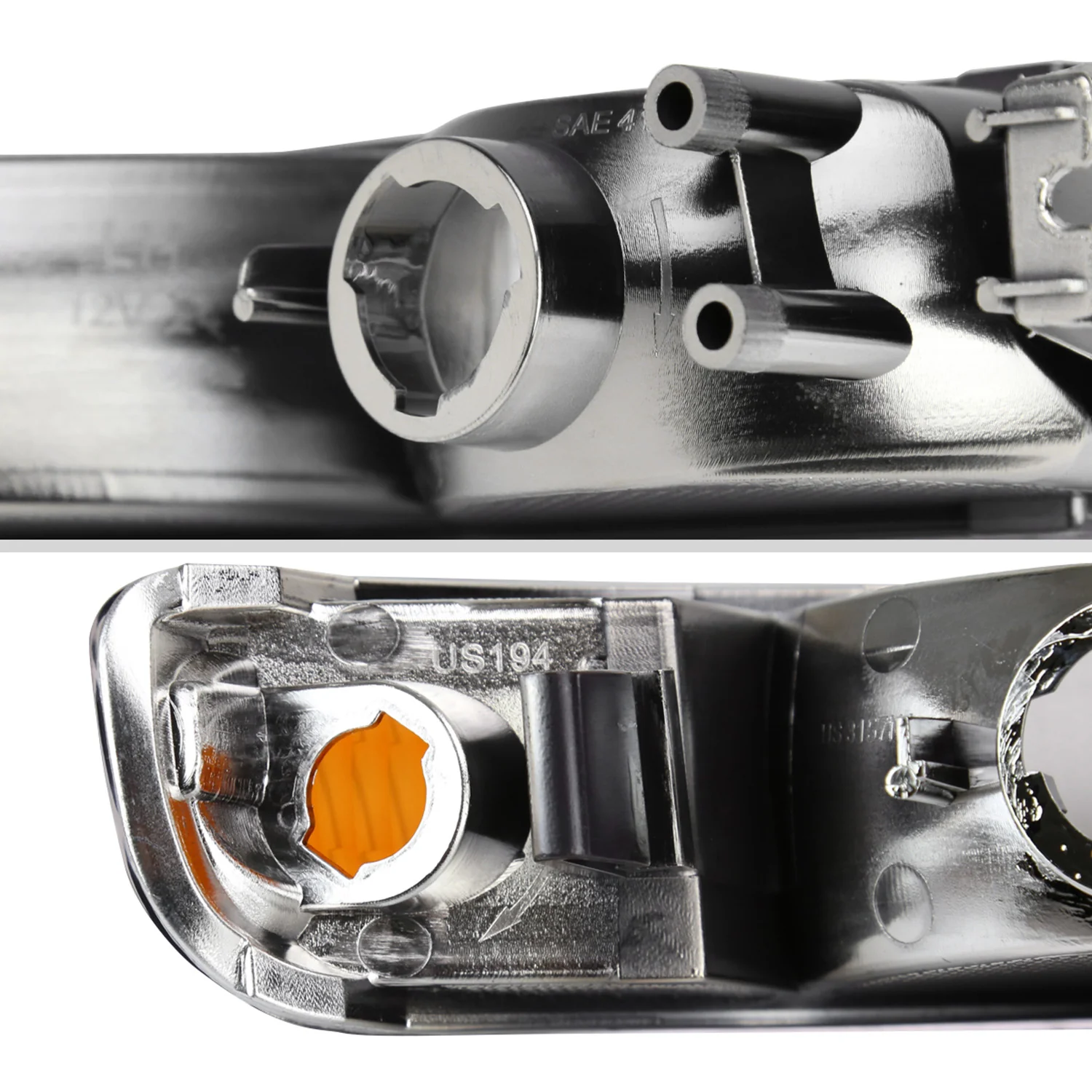 1999-2006 GMC Sierra/ 2000-2006 Yukon/Yukon XL Factory Bumper Lights Chrome - Image 6
