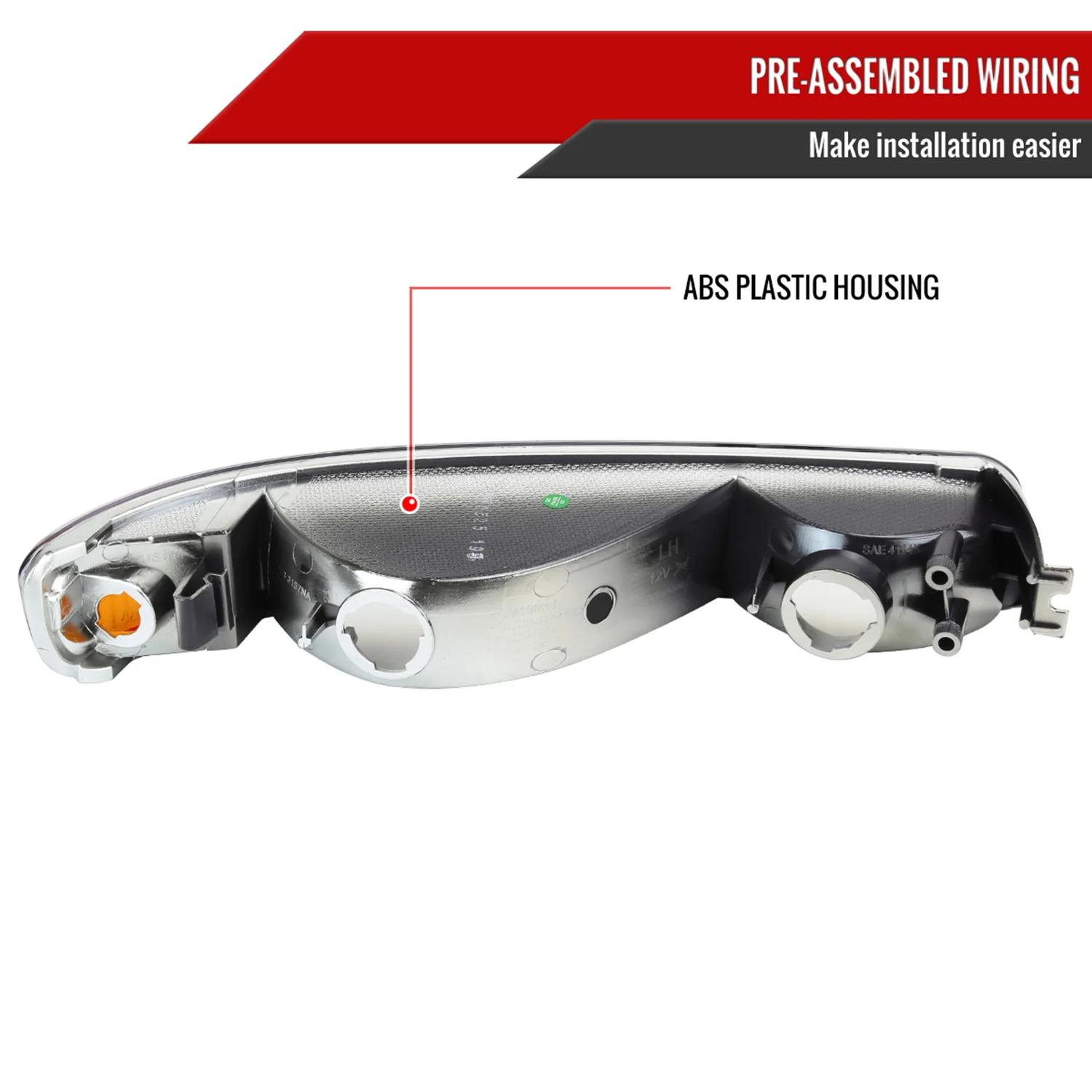 1999-2006 GMC Sierra/ 2000-2006 Yukon/Yukon XL Factory Bumper Lights Chrome - Image 7