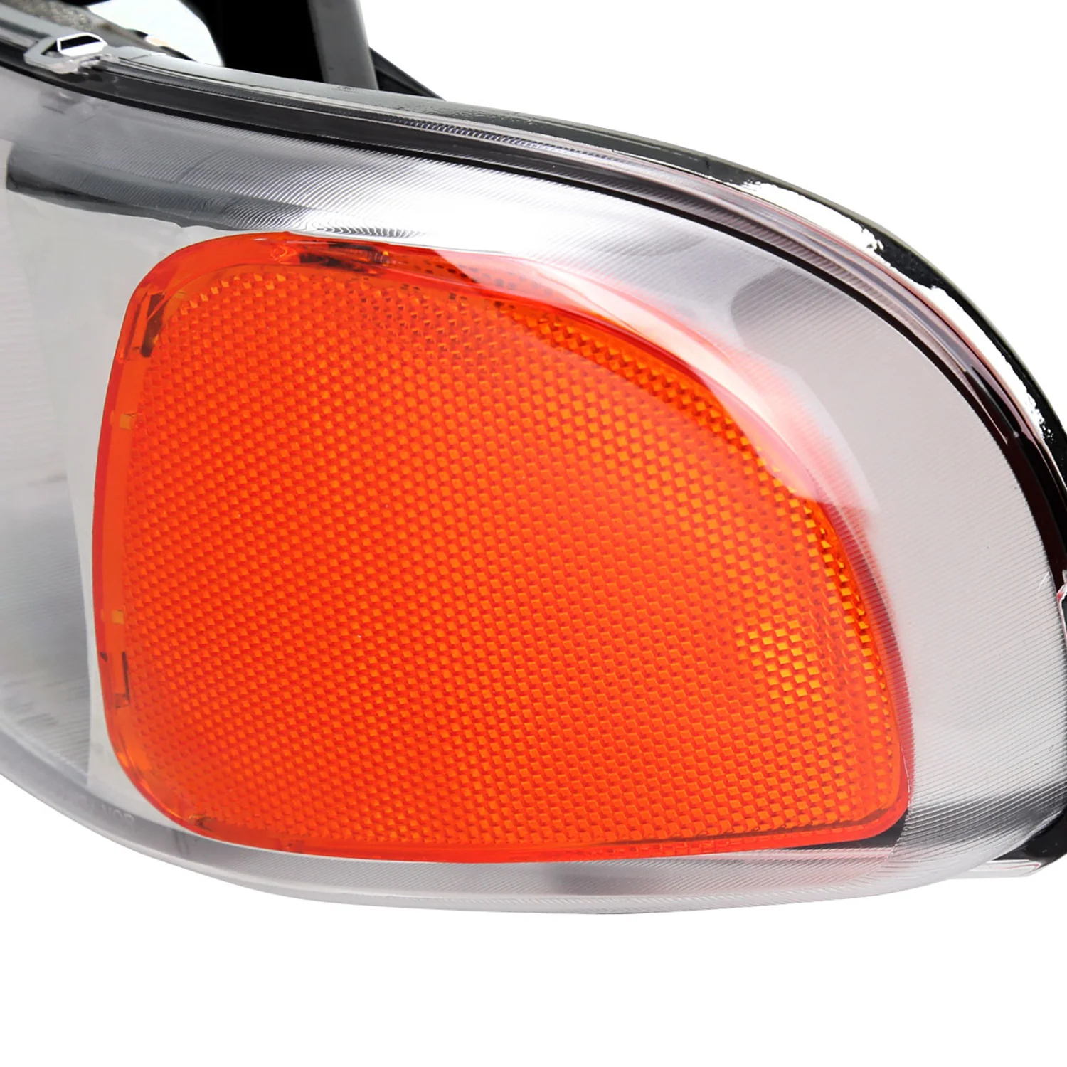 1999-2006 GMC Sierra/Yukon/Yukon XL Headlights Amber Reflector Chrome - Image 5