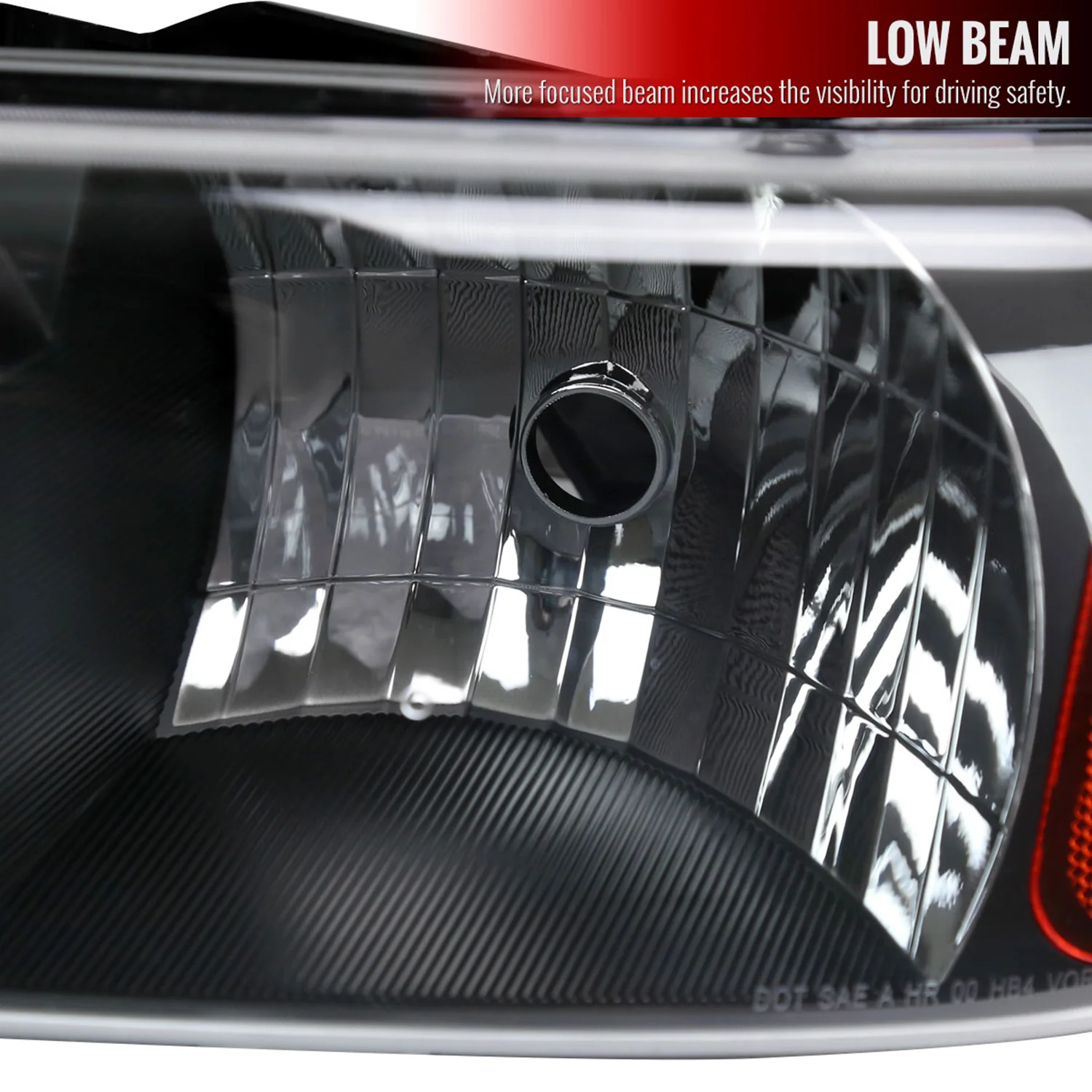 1999-2006 GMC Sierra/Yukon/Yukon XL Headlights&Bumper Lights Amber& Black - Image 2