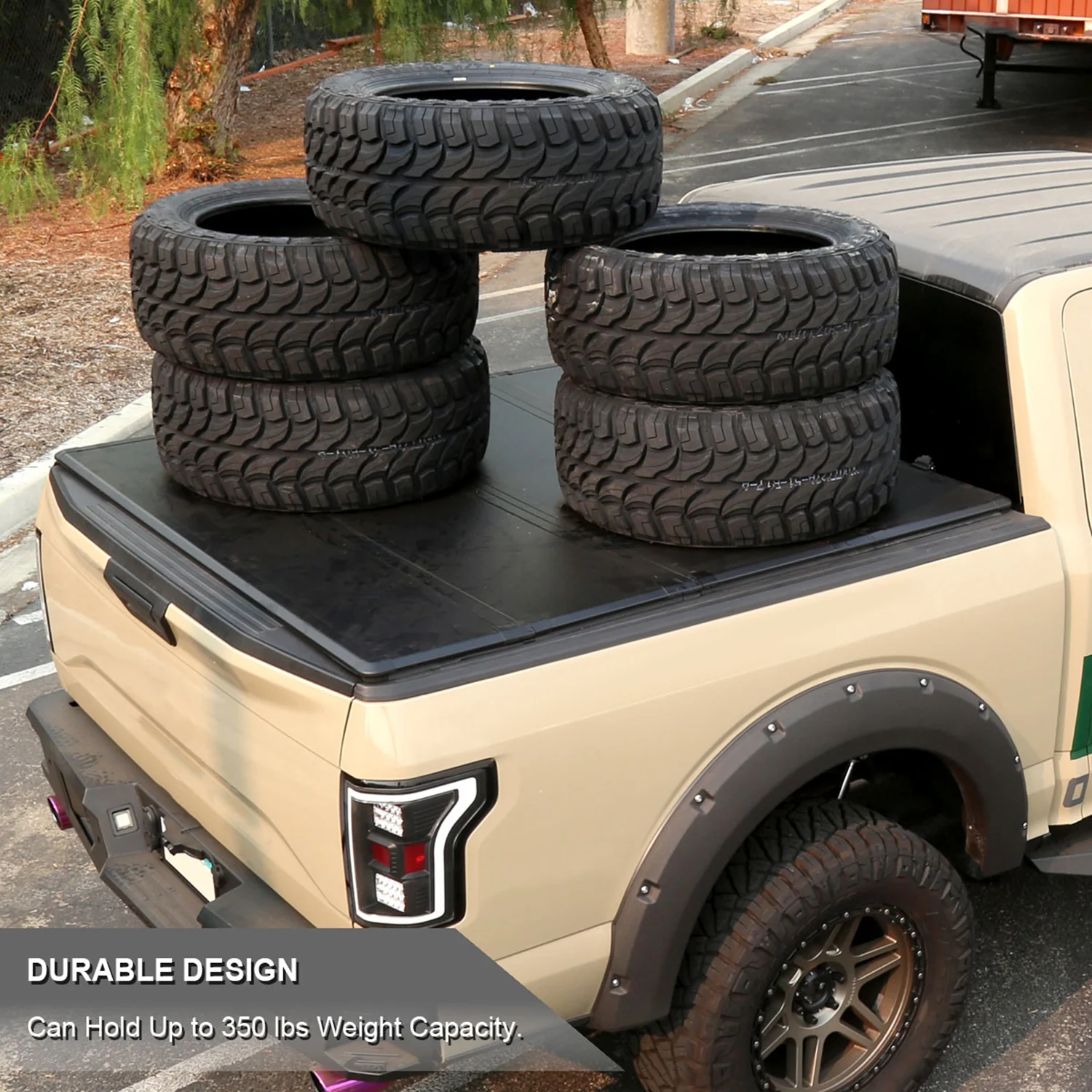 1999-2007 Chevy Silverado / GMC Sierra 6'6" Bed Hard Quad-Fold Tonneau Cover - Image 6