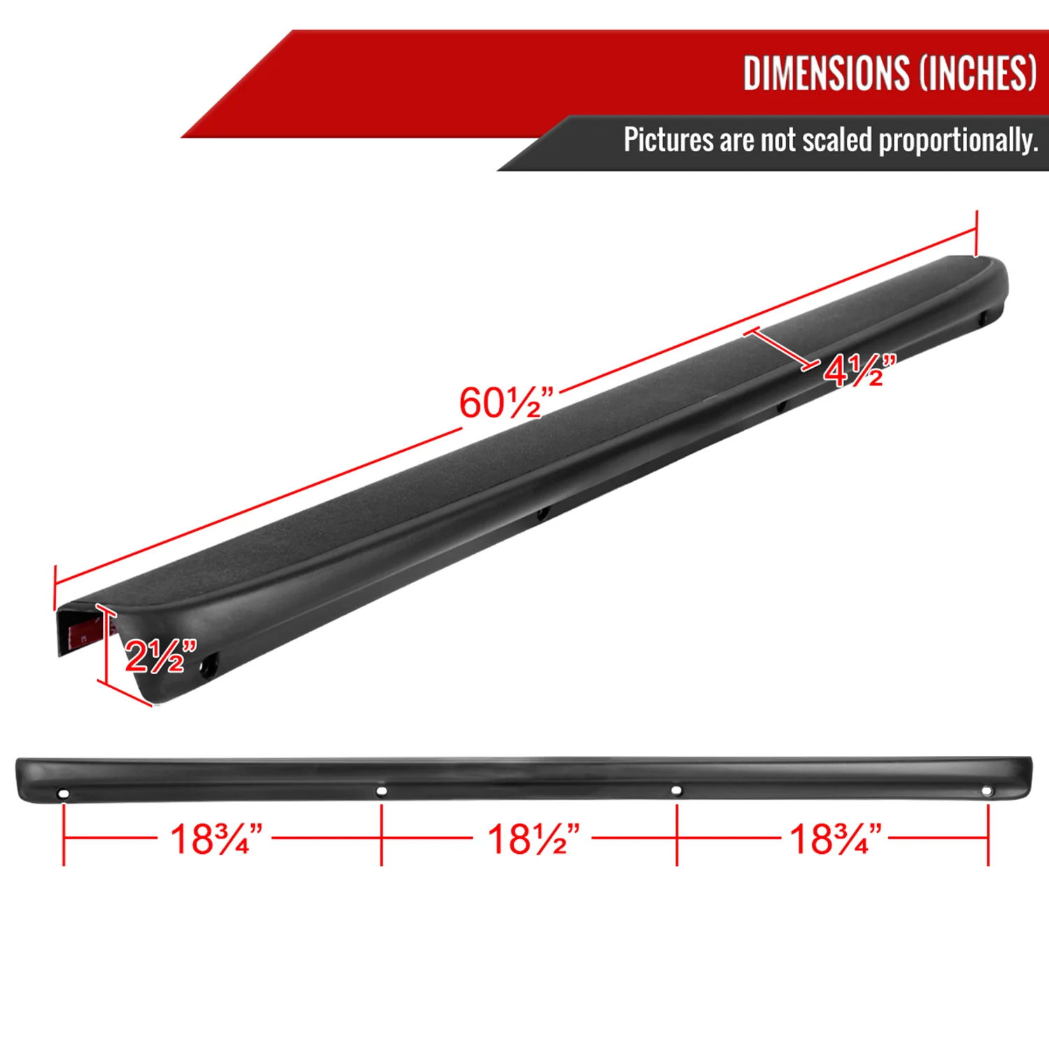 1999-2007 Chevy Silverado/GMC Sierra SLT SLE BLS Tailgate Protector Spoiler - Image 2