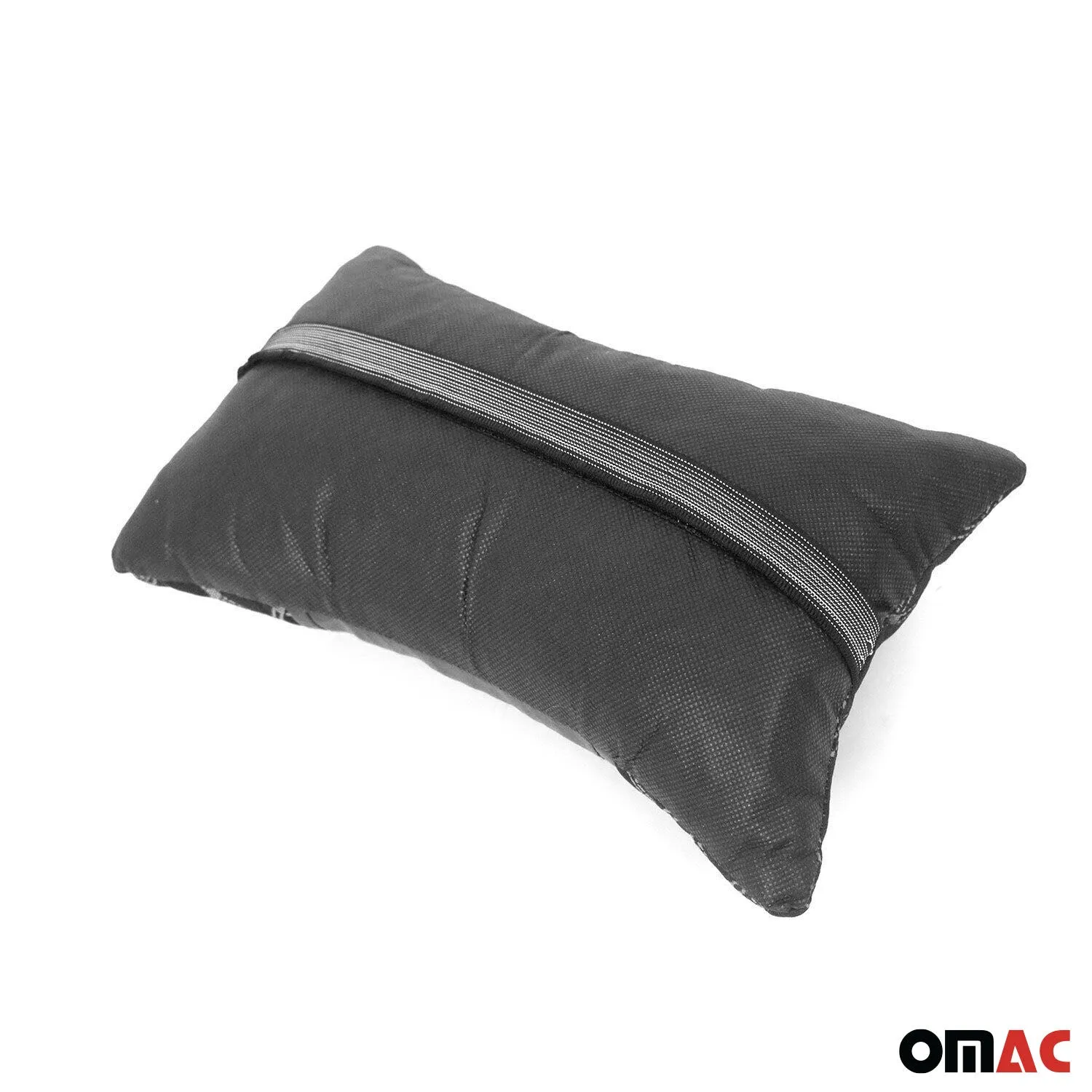 1x Car Seat Neck Pillow Head Shoulder Rest Pad Fabric and PU Leather Black - Image 6