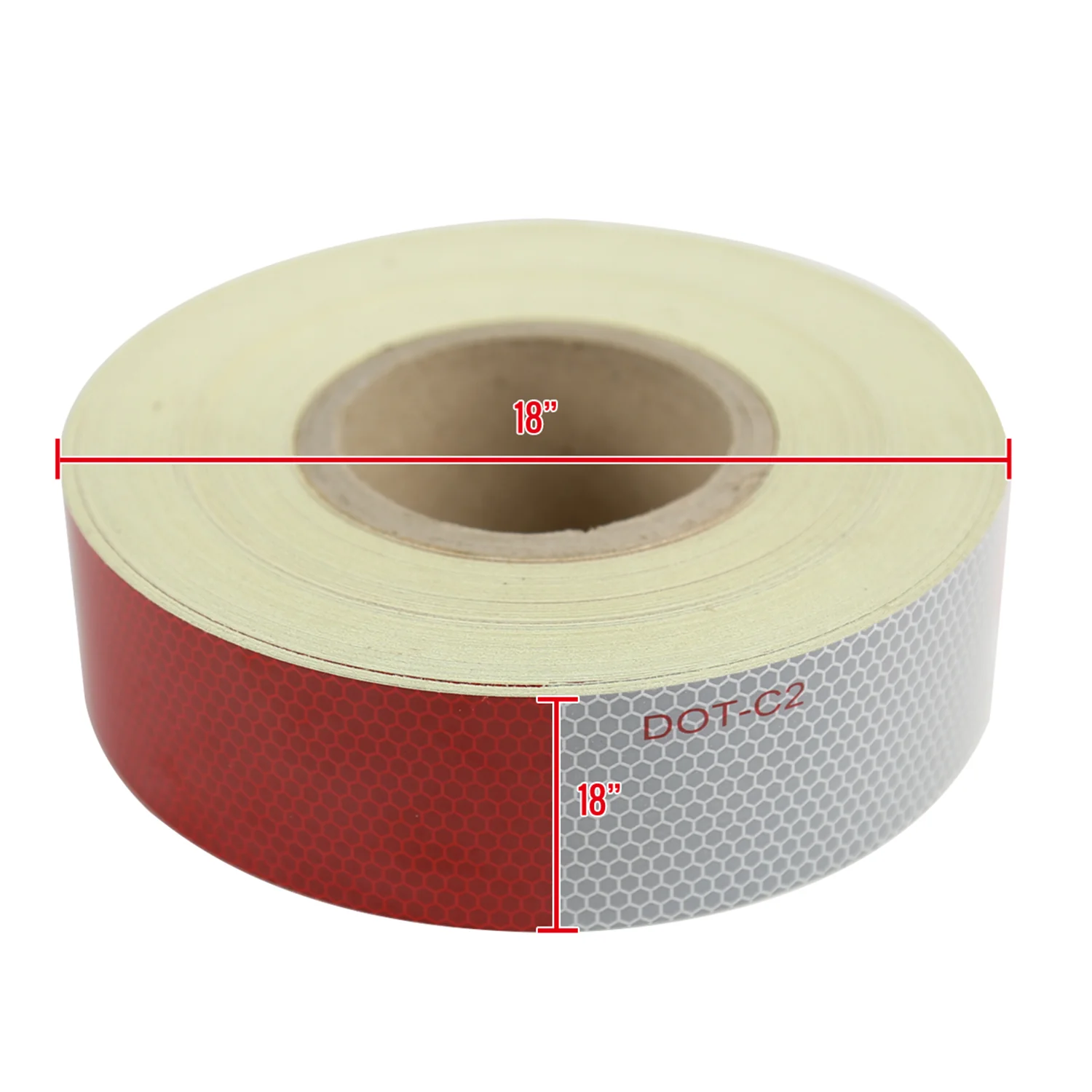 2" Wide Red/White DOT-C2 Approved Conspicuity Reflective Safety Tape 164 FT - Image 2