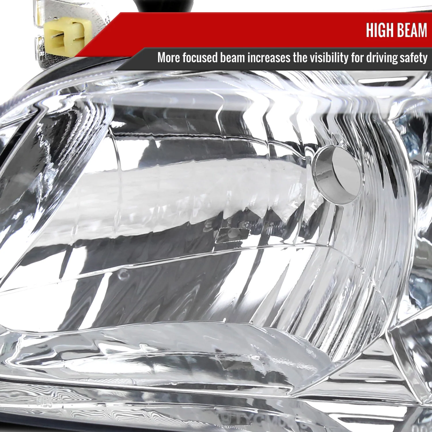 2000-2001 Toyota Camry Factory Headlights w/Amber Reflectors Chrome/Clear - Image 4