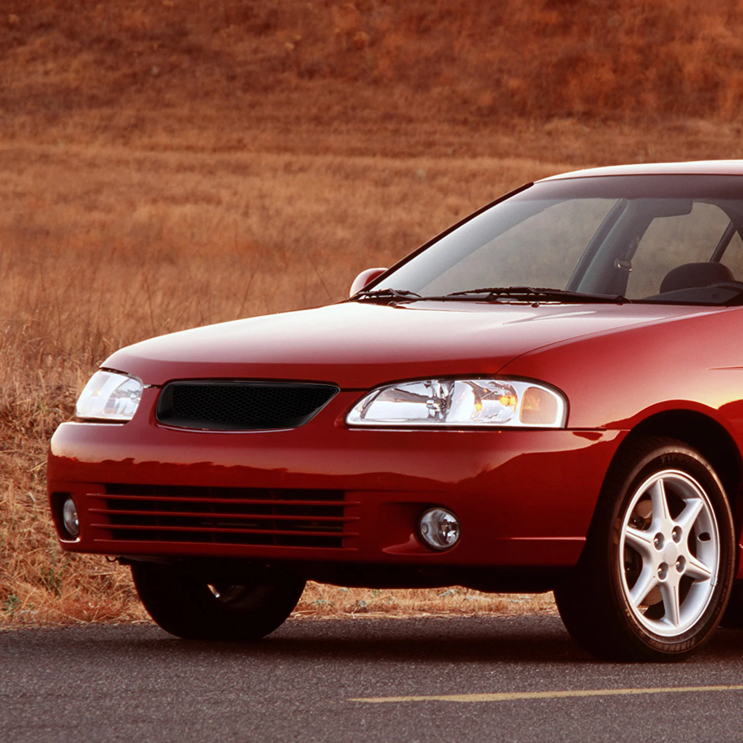 2000-2003 Nissan Sentra Black ABS Sport Style Mesh Grille - Image 10