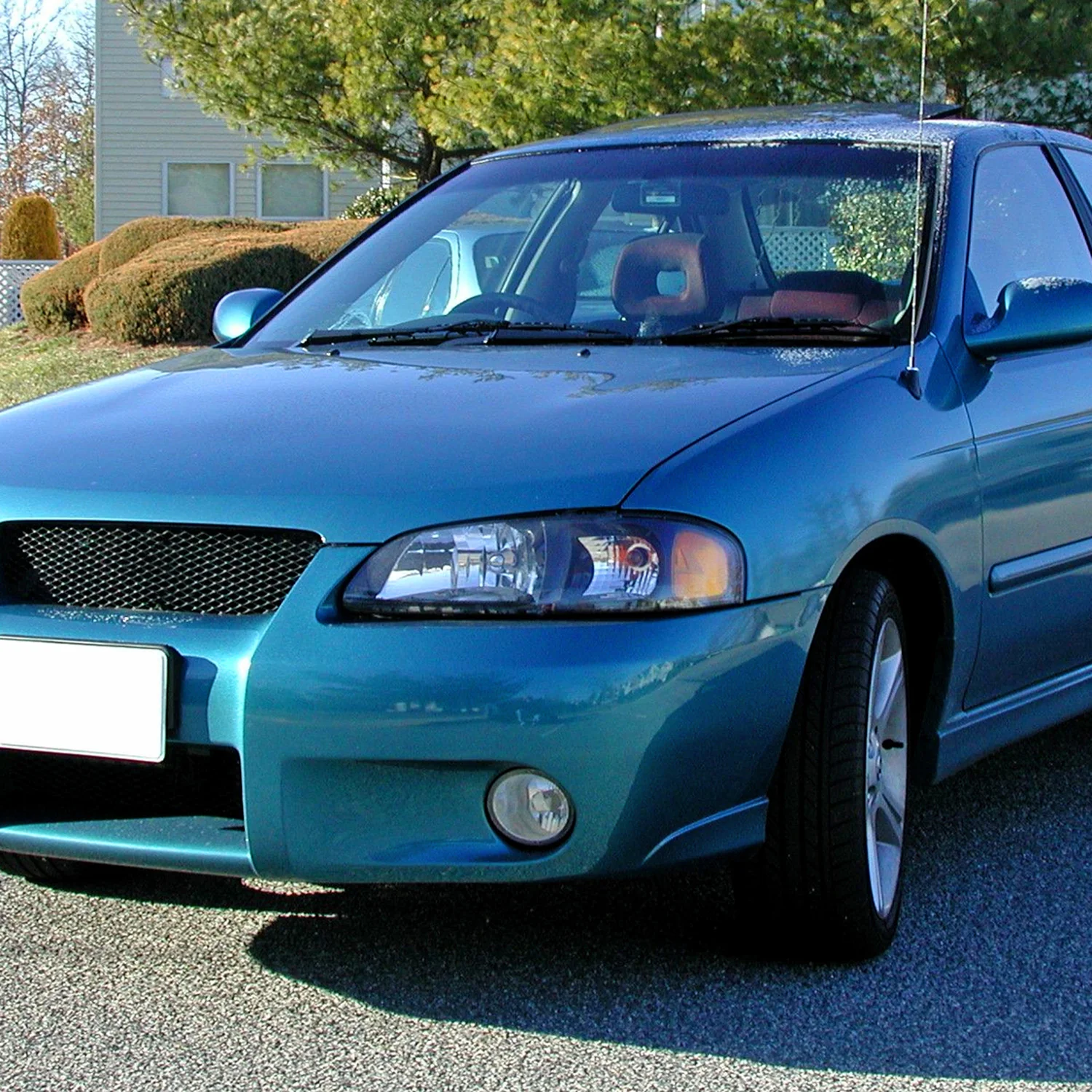 2000-2003 Nissan Sentra Factory Style Crystal Headlights Matte Black/Clear - Image 8