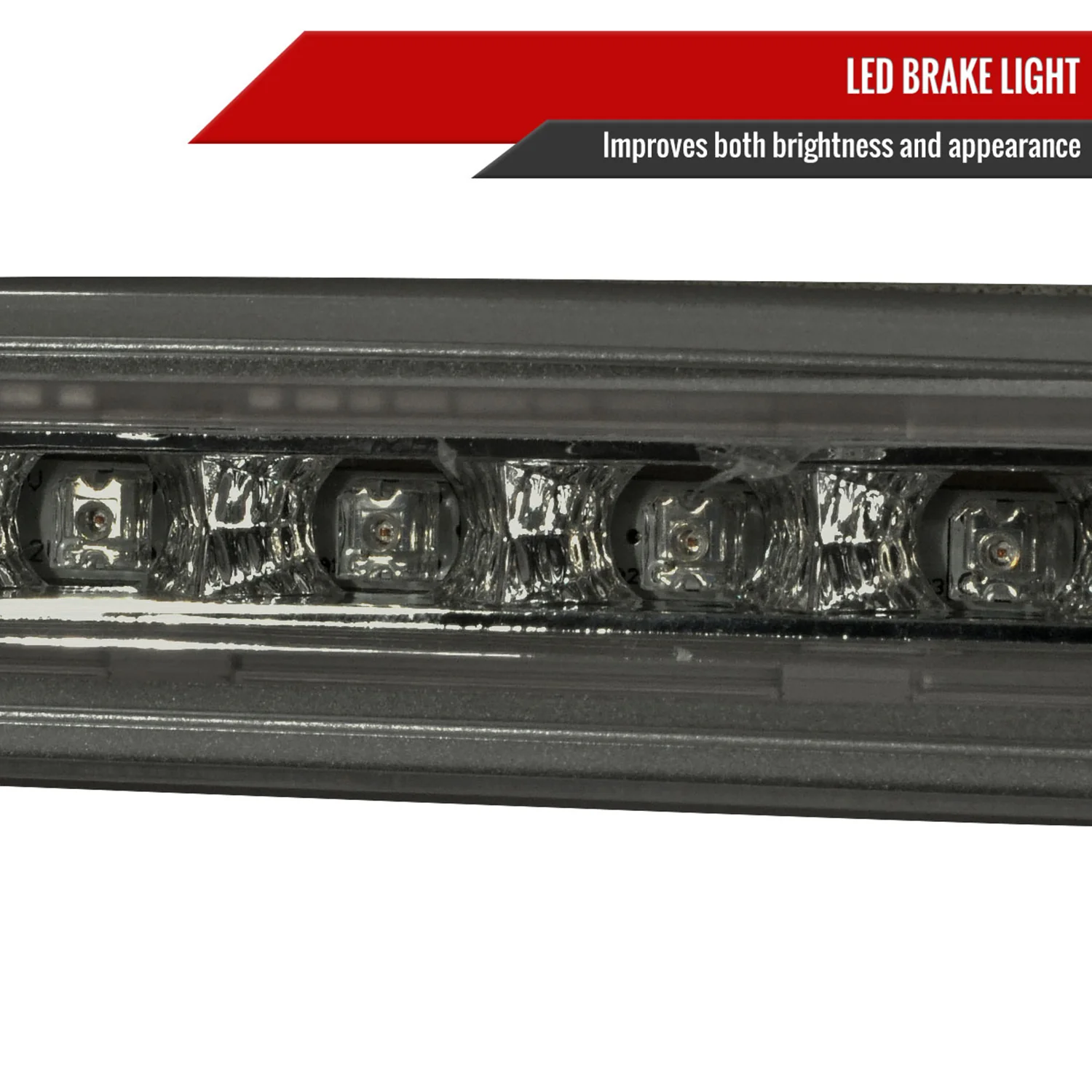 2000-2004 Ford Focus 3/5DR Hatchback LED 3rd Brake Light Chrome/Smoke Lens - Image 4
