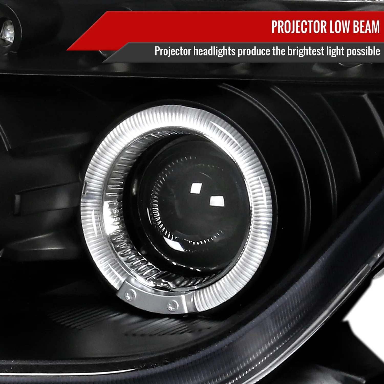 2000-2005 Toyota Celica Dual Halo Projector Headlights Matte Black/Clear Lens - Image 3