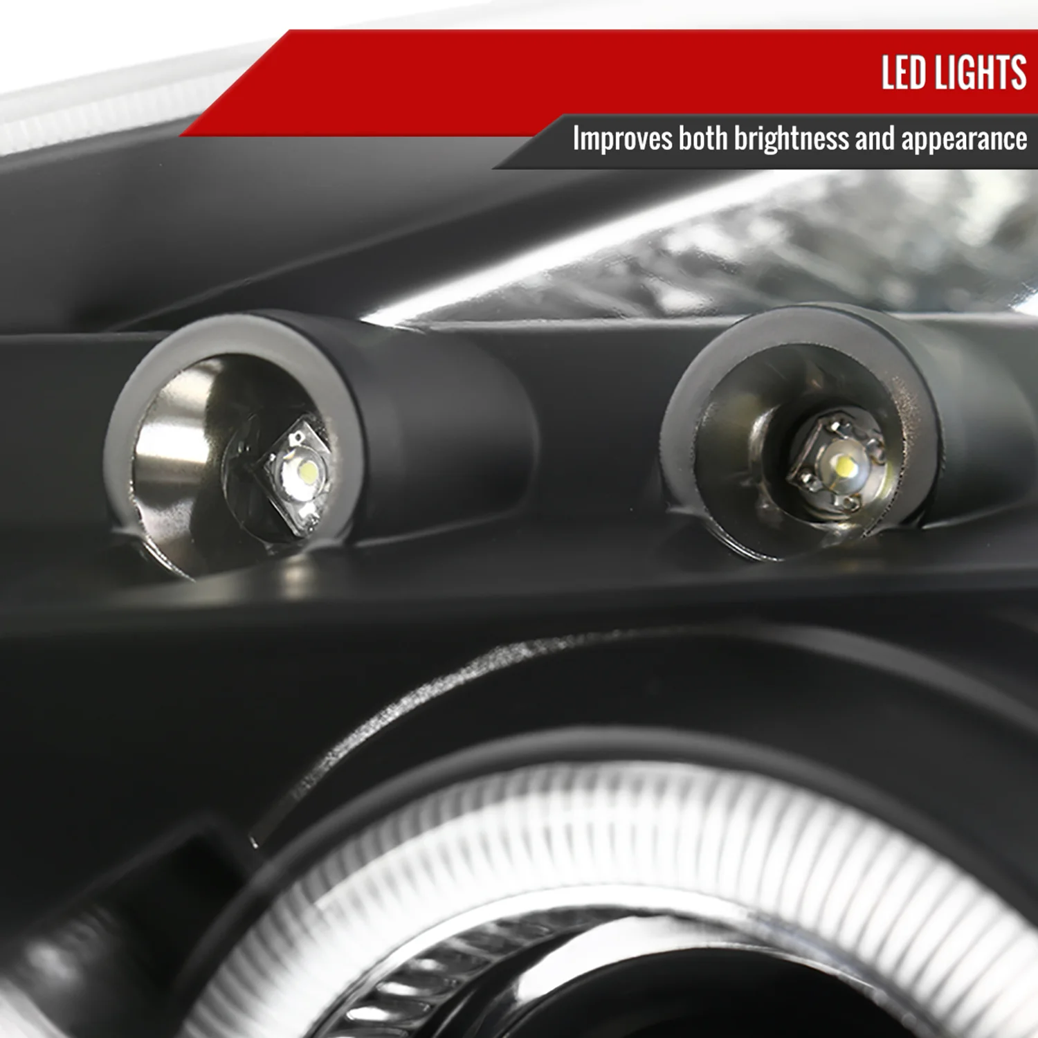 2000-2005 Toyota Celica Dual Halo Projector Headlights Matte Black/Clear Lens - Image 5