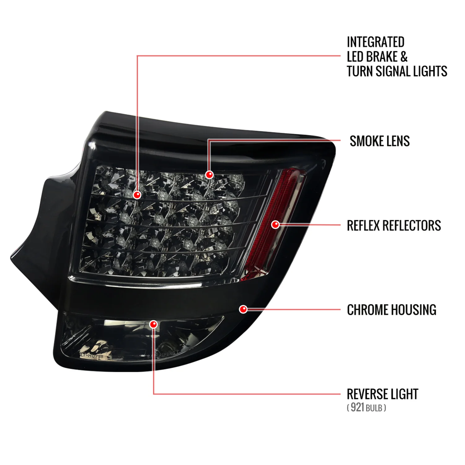 2000-2005 Toyota Celica LED Tail Lights Chrome Housing/Smoke Lens - Image 9