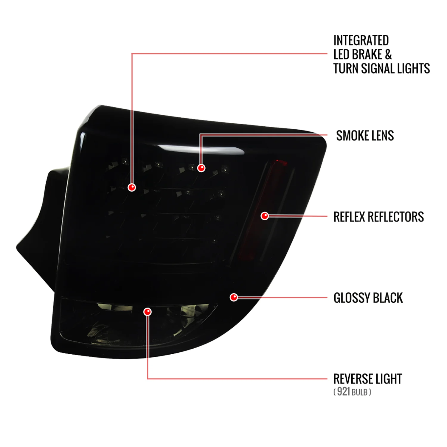 2000-2005 Toyota Celica LED Tail Lights Glossy Black Housing/Smoke Lens - Image 9