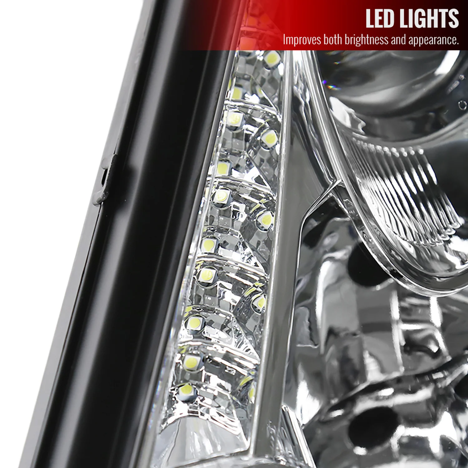 2000-2005 Toyota Celica Projector Headlights SMD LED Light Strip Chrome/Clear - Image 6