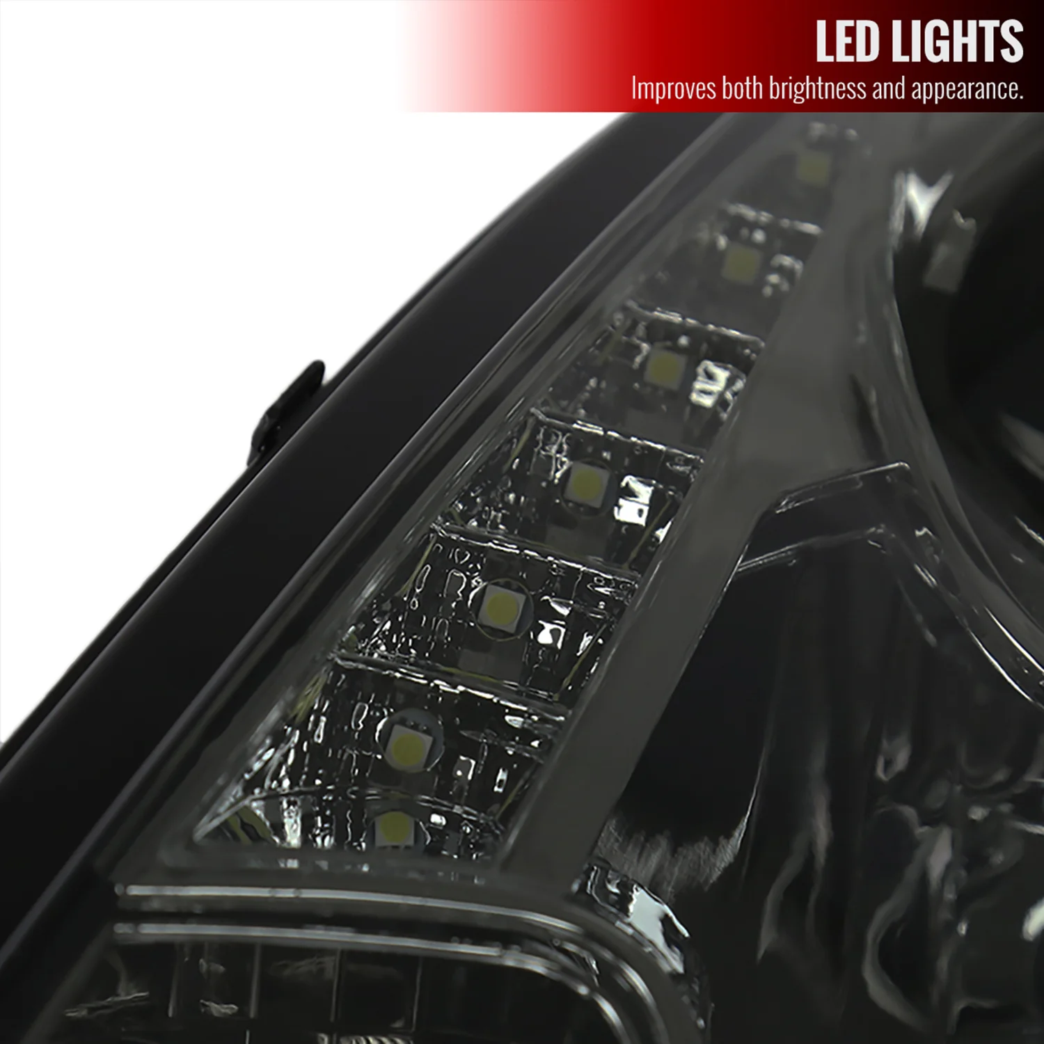 2000-2005 Toyota Celica Projector Headlights SMD LED Light Strip Chrome/Smoke - Image 6