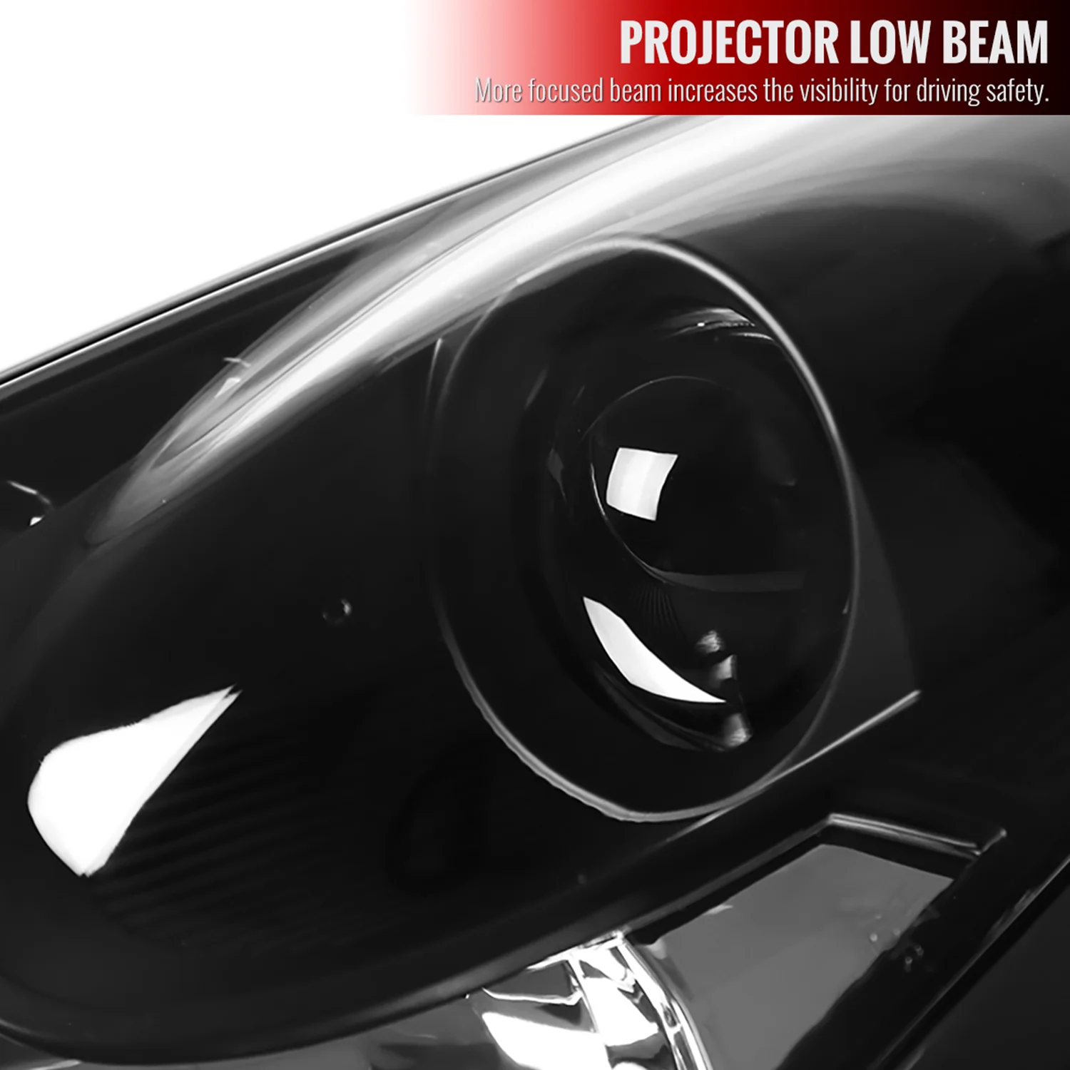 2000-2005 Toyota Celica Projector Headlights SMD LED Light Strip Matt Black - Image 3