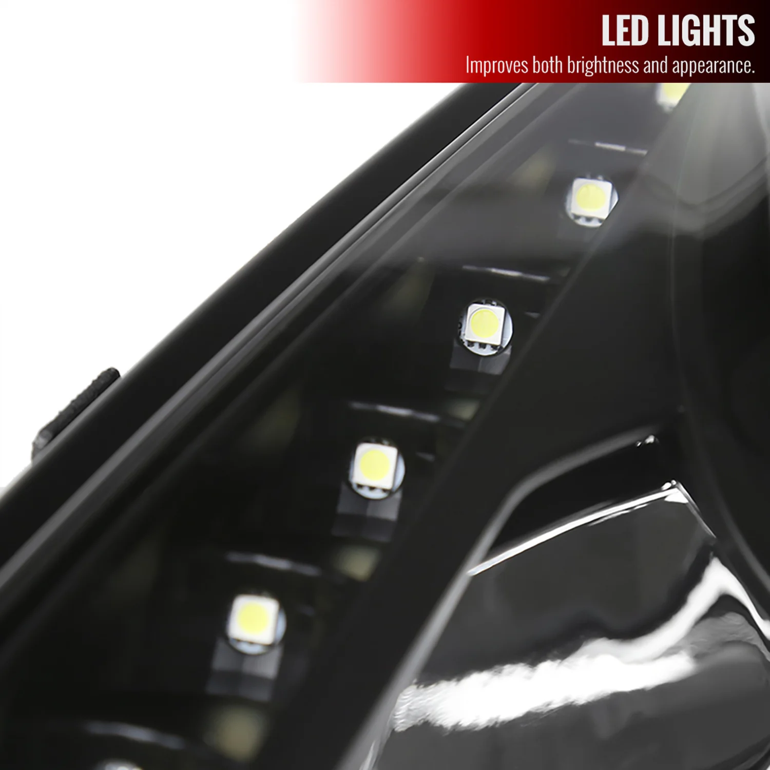 2000-2005 Toyota Celica Projector Headlights SMD LED Light Strip Matt Black - Image 6