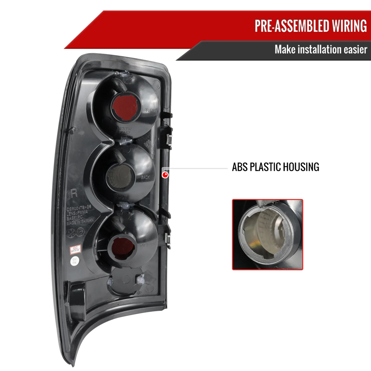 2000-2006 Chevy Suburban/Tahoe GMC Yukon/Yukon XL Tail Lights Chrome/Smoke - Image 9