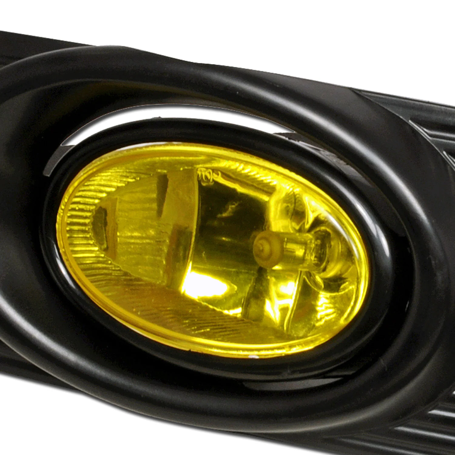 2001-2002 Honda Accord Sedan H11 Fog Lights Kit Chrome Housing/Yellow Lens - Image 2