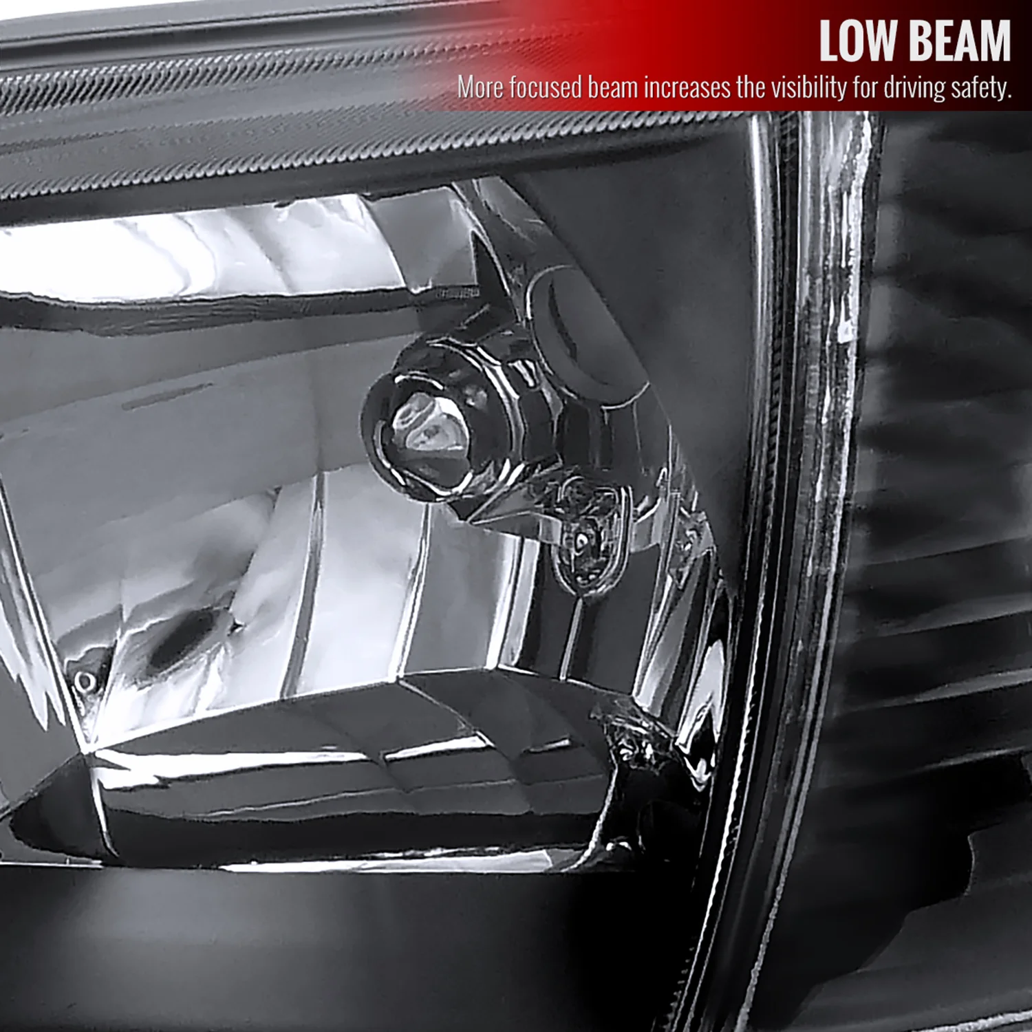 2001-2002 Toyota Corolla Factory Headlights w/Corner Lights Matt Black/Clear - Image 3