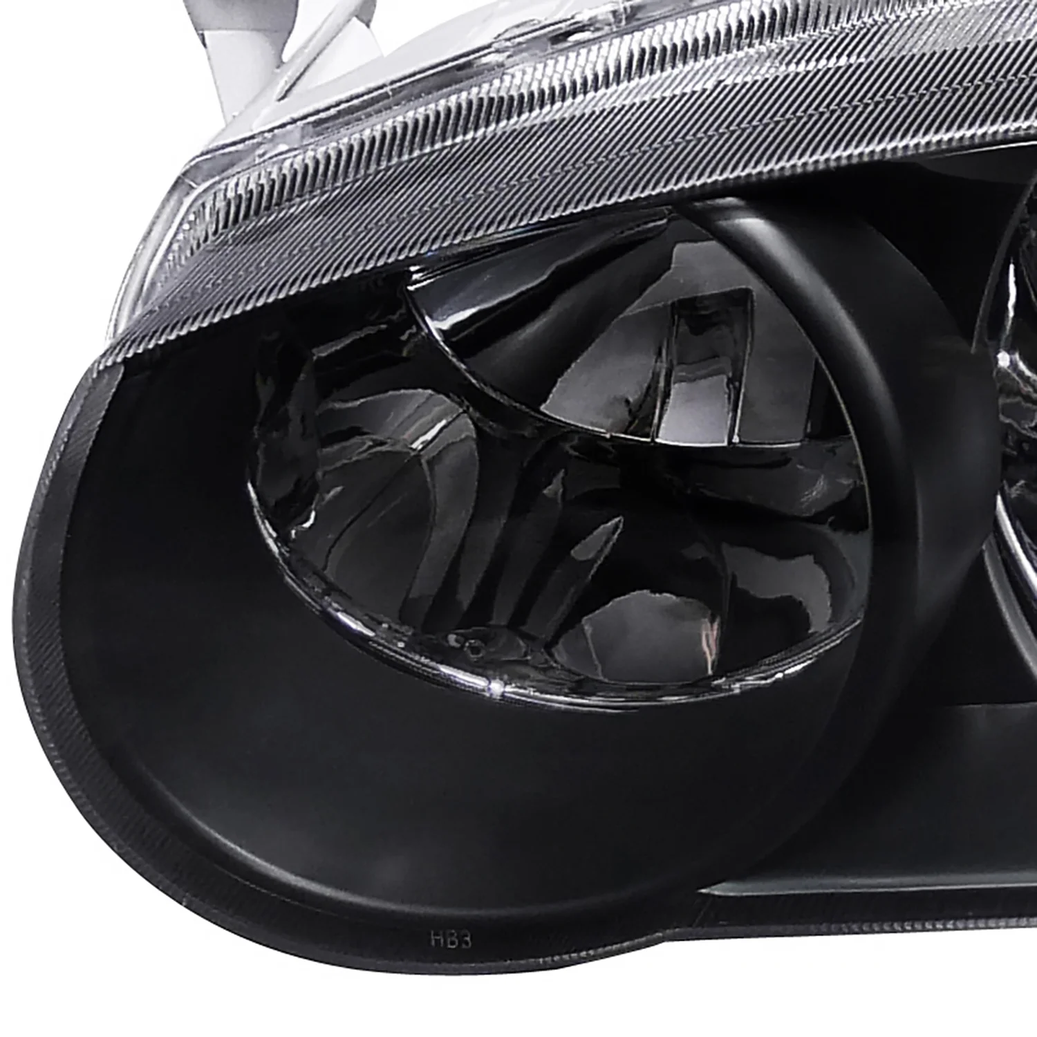 2001-2002 Toyota Corolla Factory Headlights w/Corner Lights Matt Black/Clear - Image 4