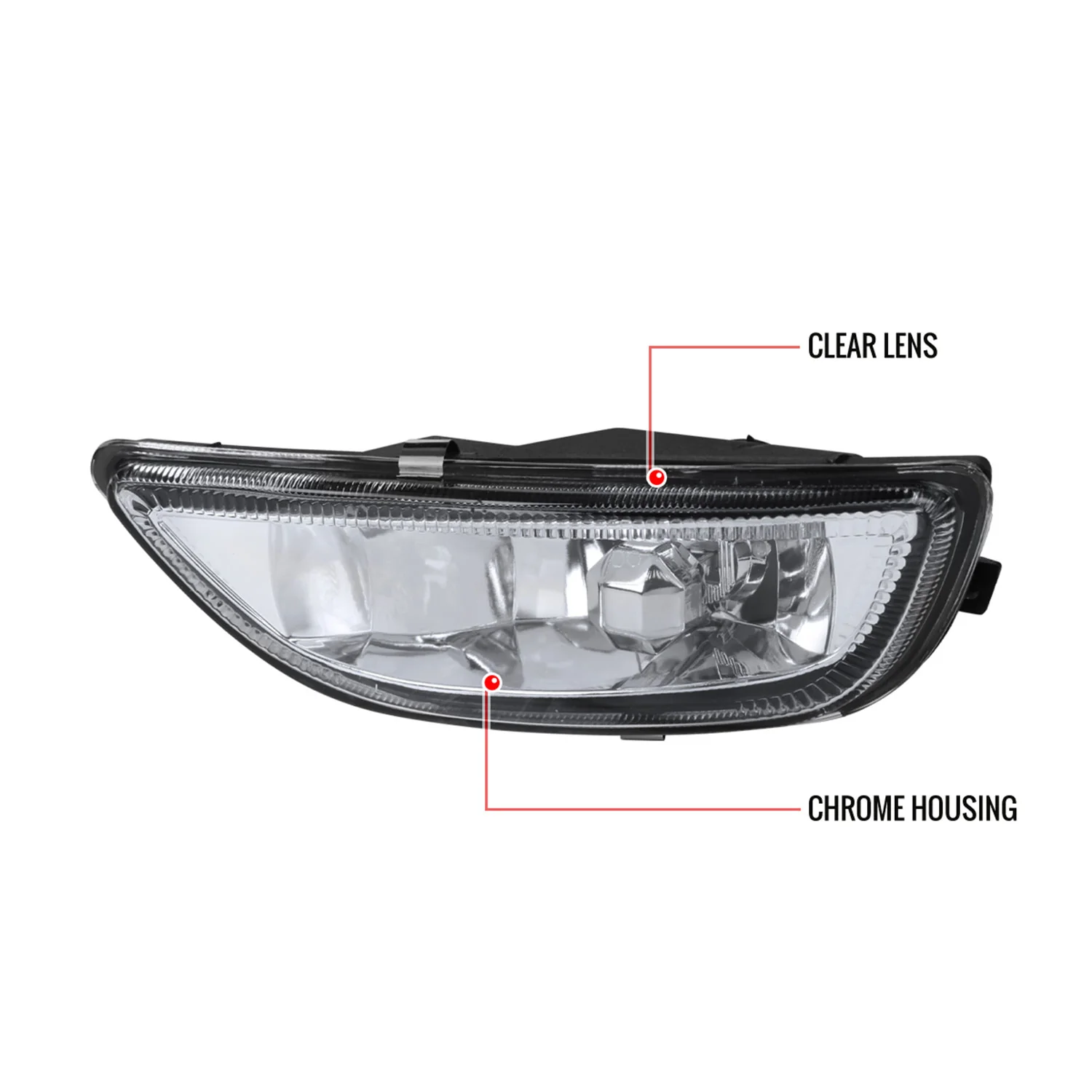 2001-2002 Toyota Corolla H3 Fog Lights Chrome Housing/Clear Lens - Image 7